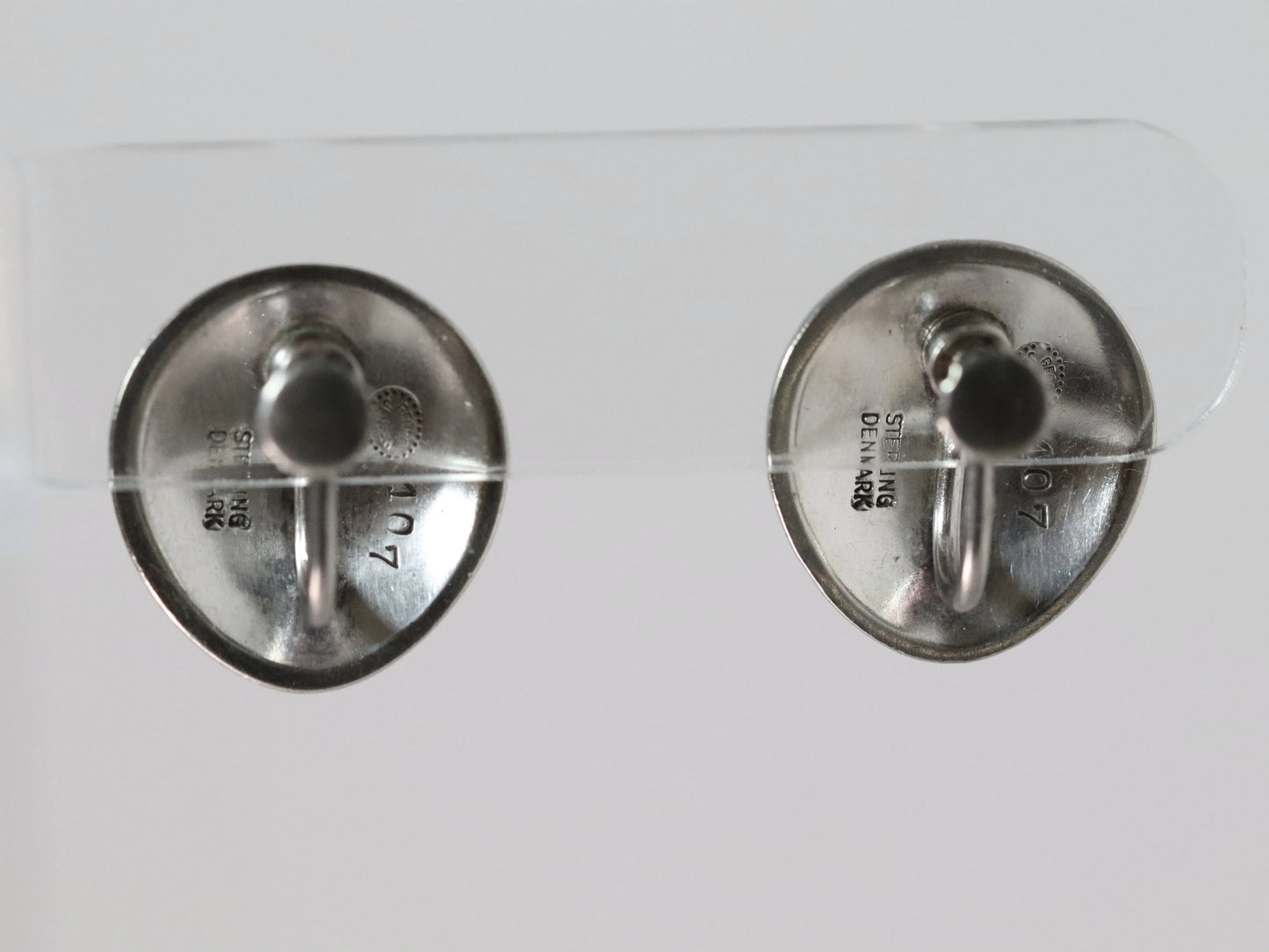 SOLD OUT: Vintage Georg Jensen Jewelry | Arno Malinowski Shell Earrings 107 Denmark - Carmel Fine Silver Jewelry