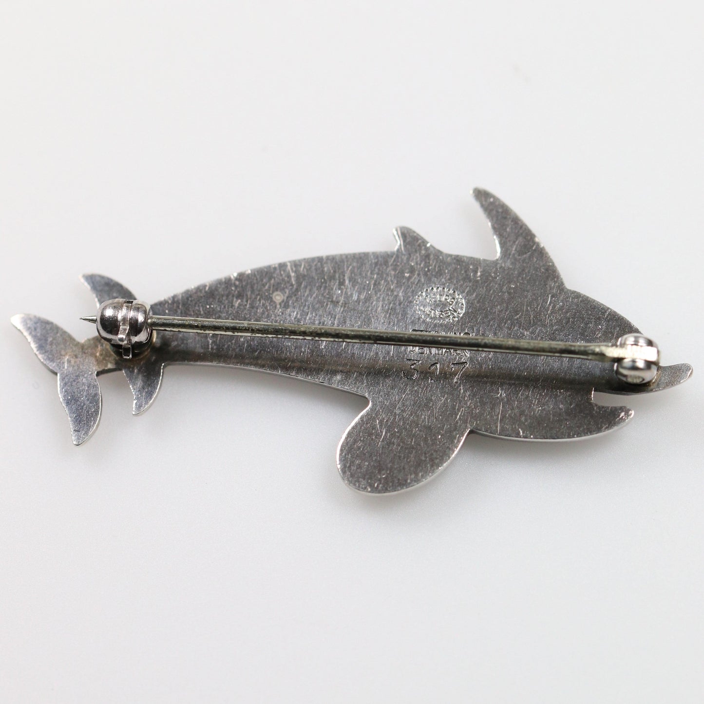SOLD OUT: Vintage Georg Jensen Jewelry | Art Deco Dual Dolphins Brooch 317 - Carmel FSJ