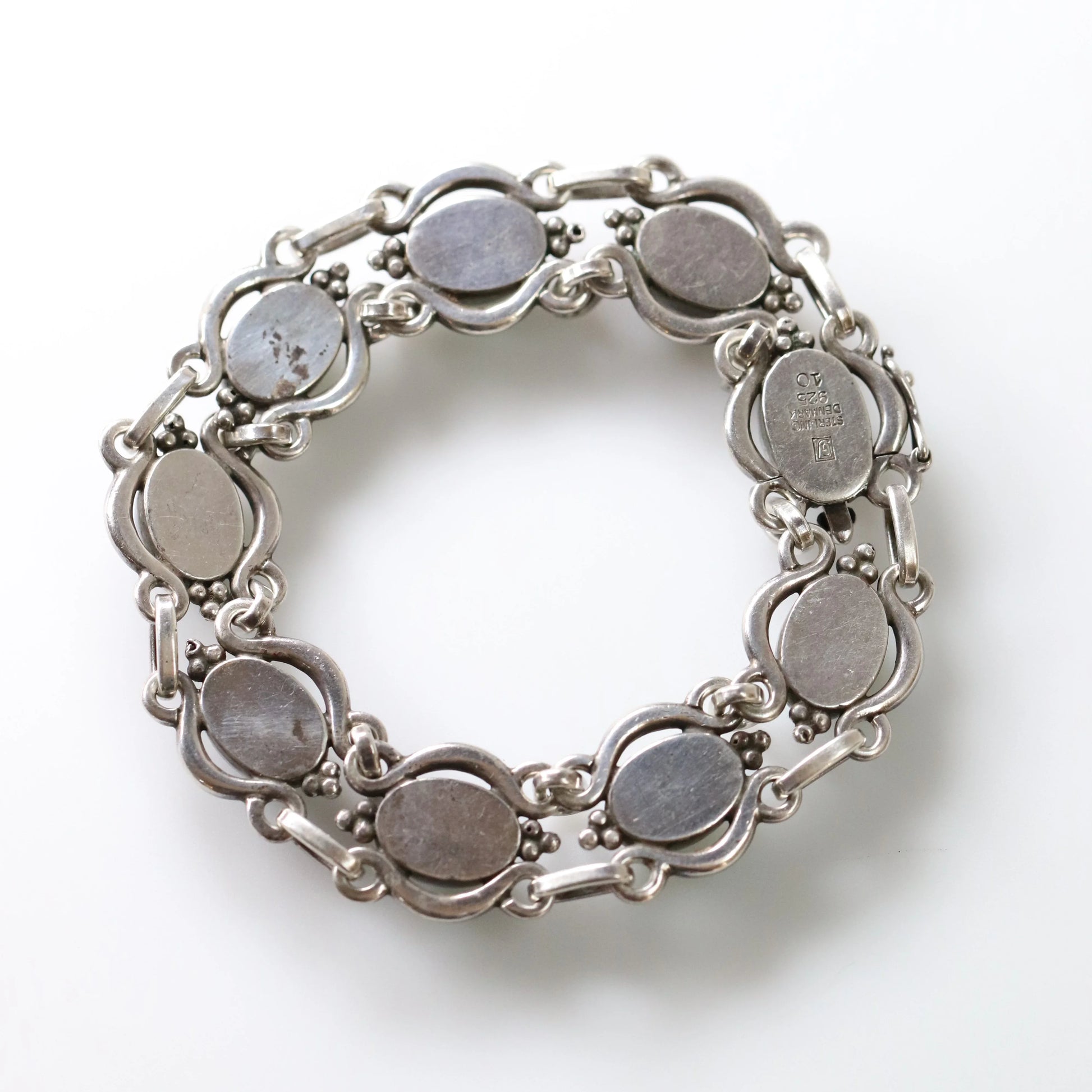 SOLD OUT: Vintage Georg Jensen Jewelry | Art Nouveau Chrysoprase Bracelet - Carmel Fine Silver Jewelry
