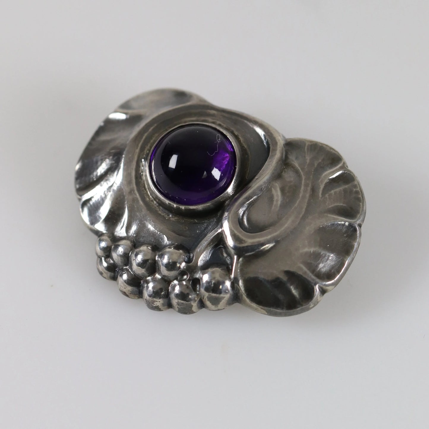 SOLD OUT: Vintage Georg Jensen Jewelry | Art Nouveau Grape Brooch 68 Denmark - Carmel Fine Silver Jewelry