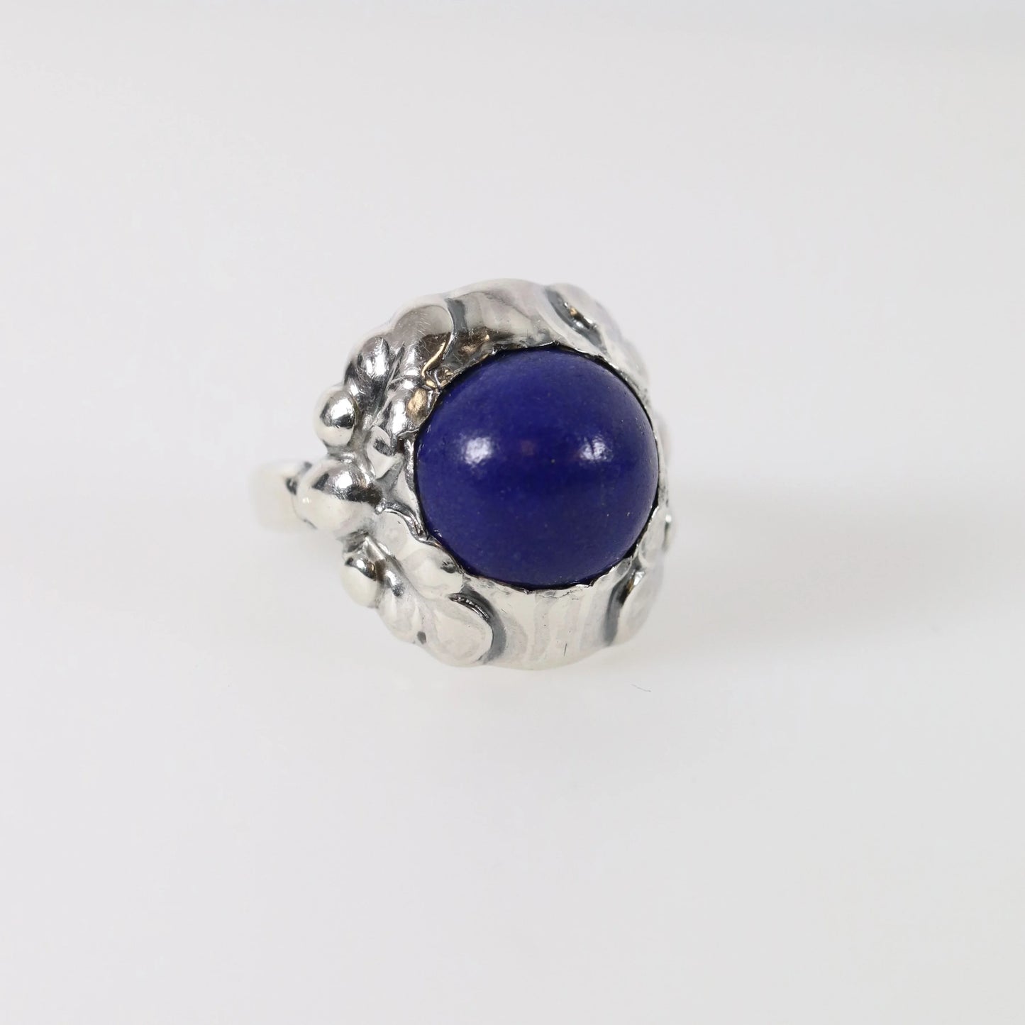 SOLD OUT: Vintage Georg Jensen Jewelry | Art Nouveau Lapis Lazuli Ring 11A (US Size 5) - Carmel Fine Silver Jewelry