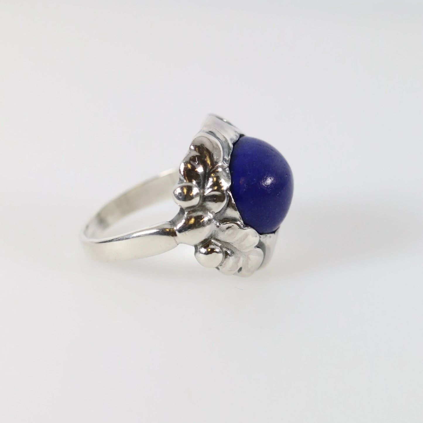 SOLD OUT: Vintage Georg Jensen Jewelry | Art Nouveau Lapis Lazuli Ring 11A (US Size 5) - Carmel Fine Silver Jewelry