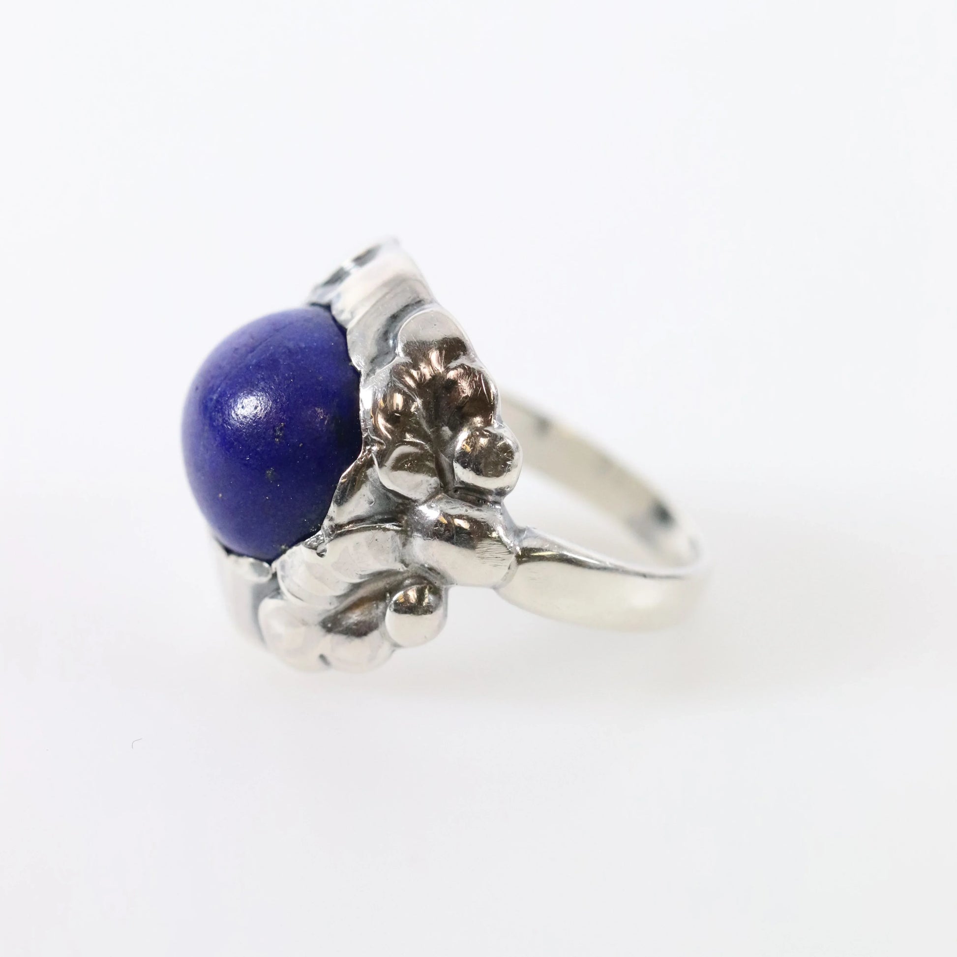 SOLD OUT: Vintage Georg Jensen Jewelry | Art Nouveau Lapis Lazuli Ring 11A (US Size 5) - Carmel Fine Silver Jewelry