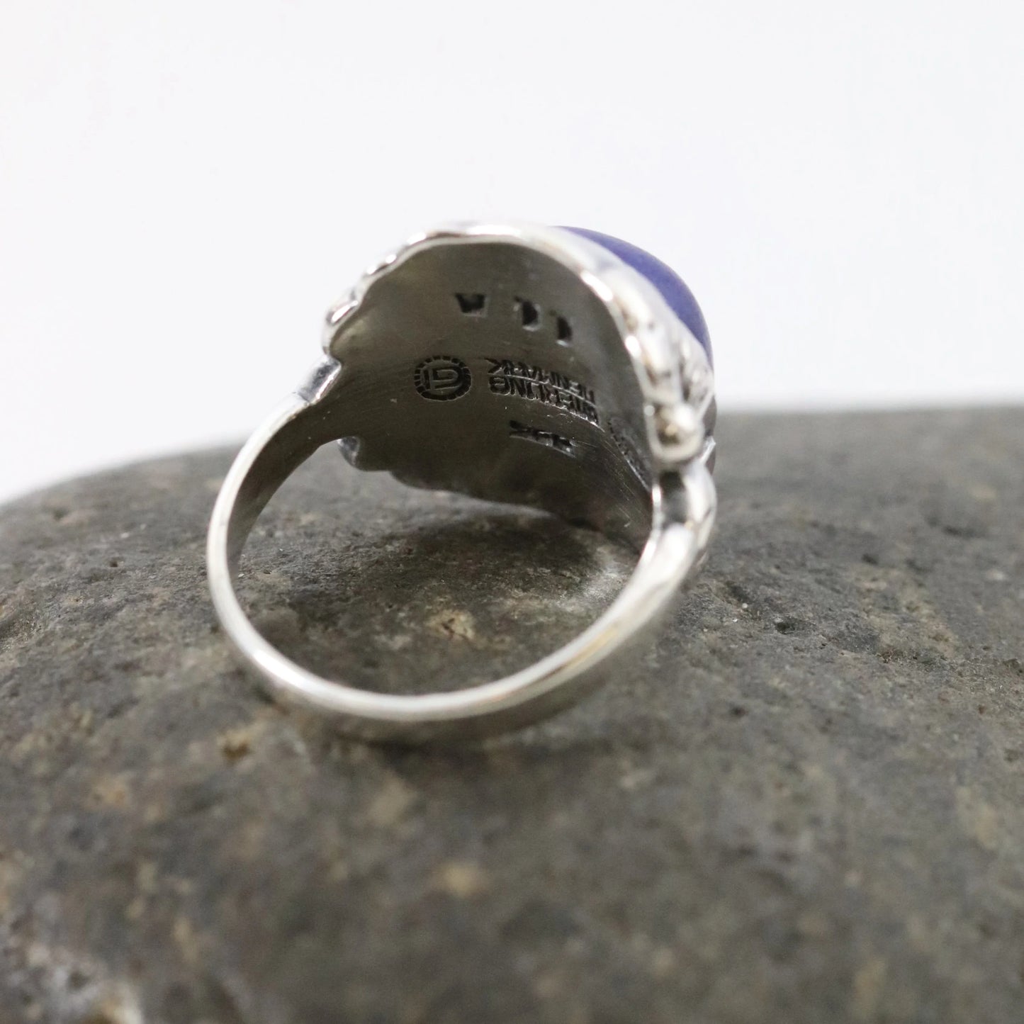SOLD OUT: Vintage Georg Jensen Jewelry | Art Nouveau Lapis Lazuli Ring 11A (US Size 5) - Carmel Fine Silver Jewelry