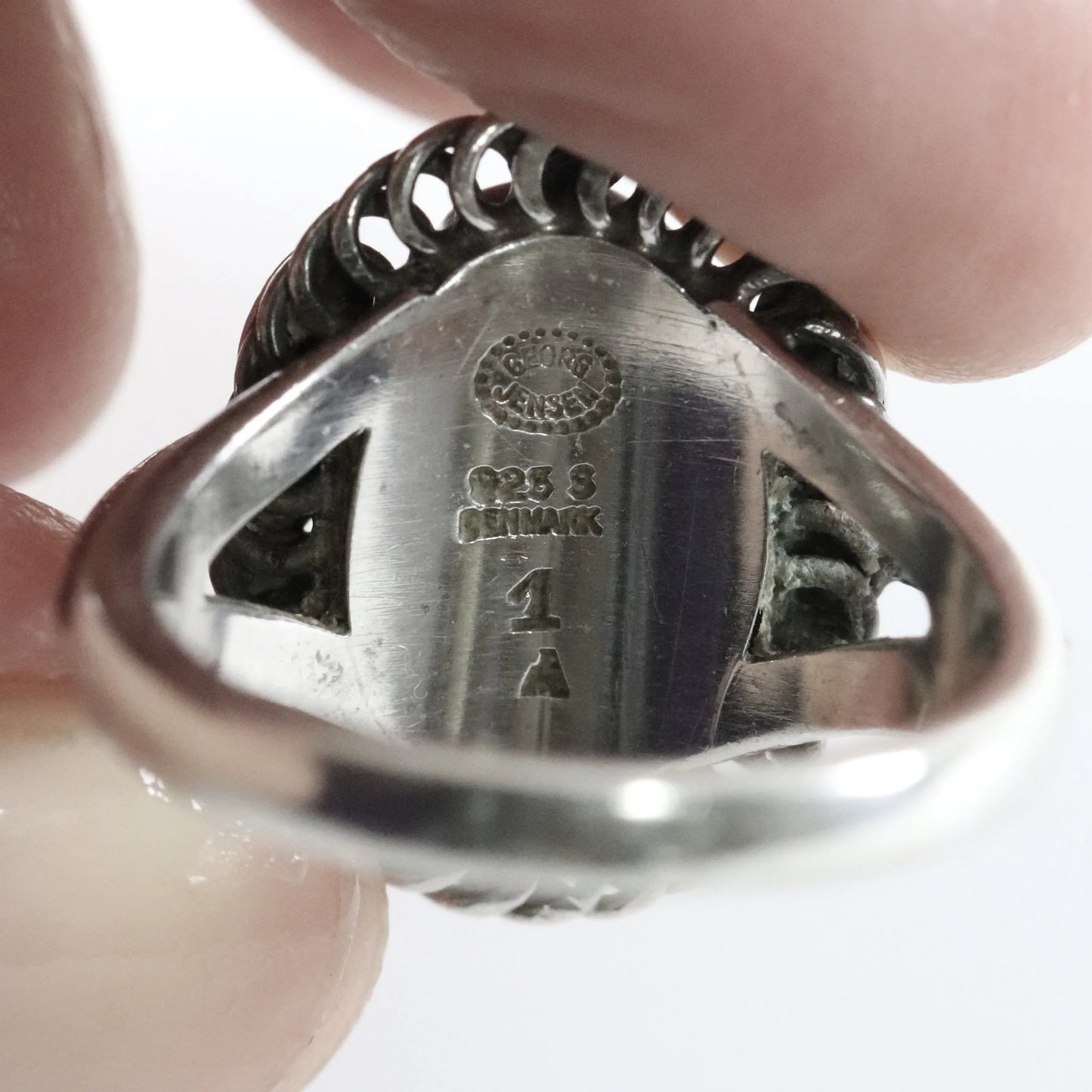 SOLD OUT: Vintage Georg Jensen Jewelry | Art Nouveau Silver Cabochon Ring 1A Denmark (US 6 3/4) - Carmel Fine Silver Jewelry