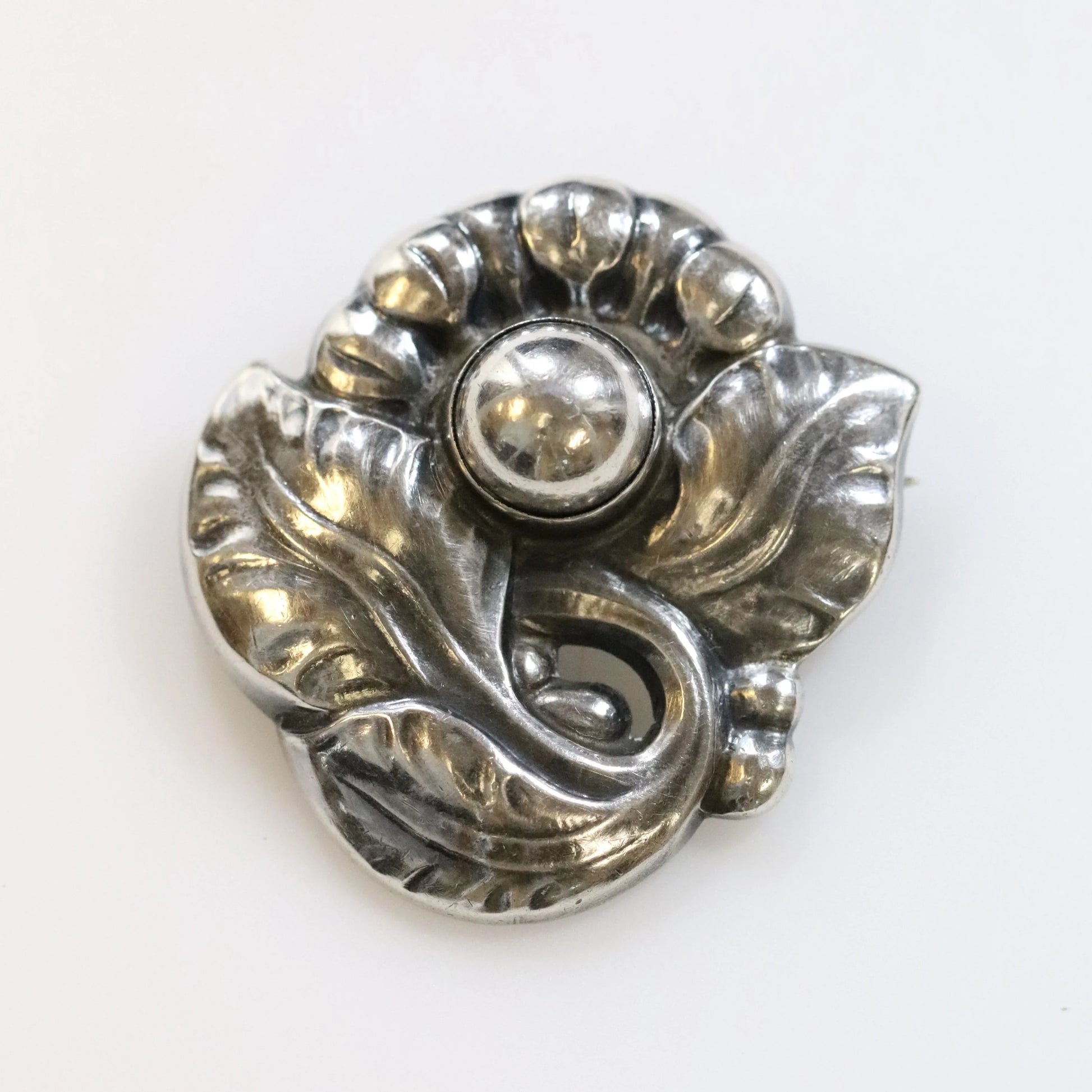 SOLD OUT: Vintage Georg Jensen Jewelry | Floral Brooch 71 - Carmel Fine Silver Jewelry
