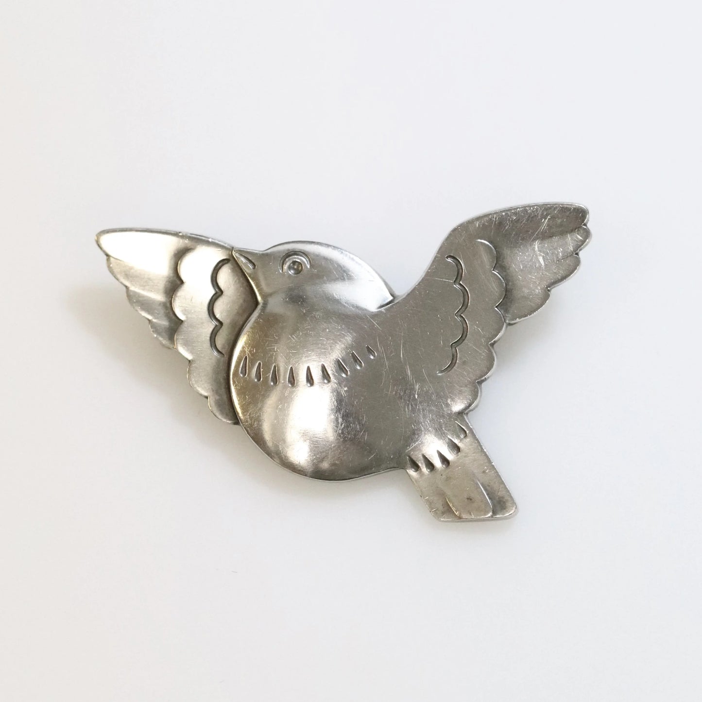 SOLD OUT: Vintage Georg Jensen Jewelry | Flying Chubby Bird Brooch 320 - Carmel Fine Silver Jewelry