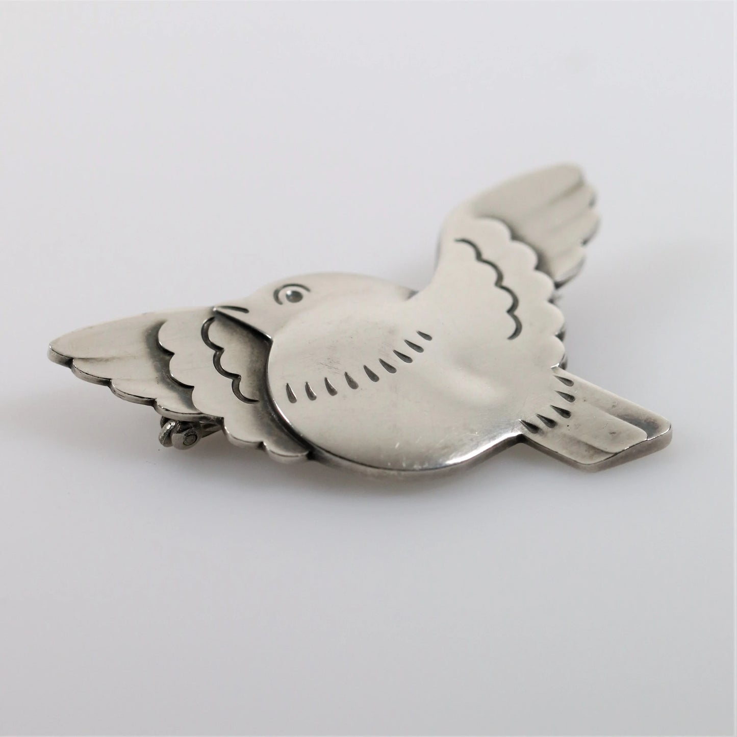 SOLD OUT: Vintage Georg Jensen Jewelry | Flying Chubby Bird Brooch 320 - Carmel Fine Silver Jewelry