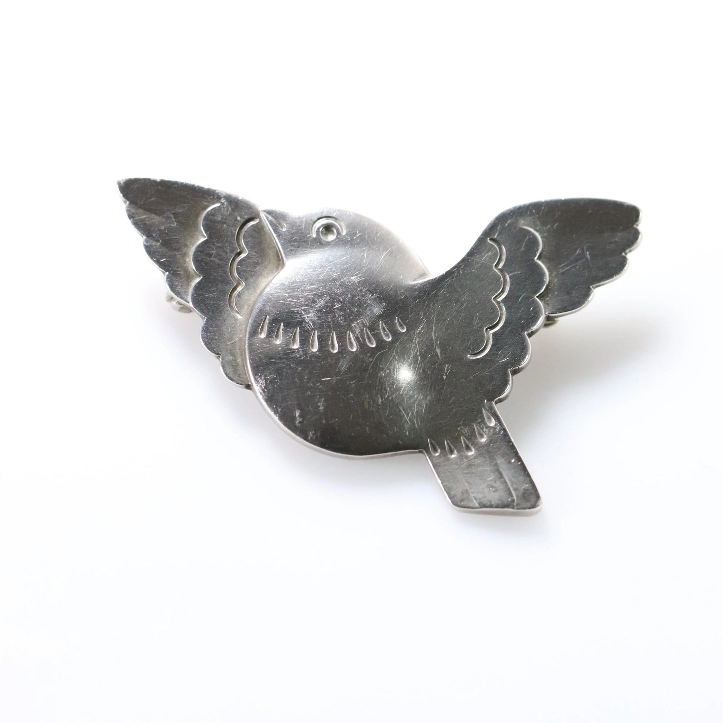 SOLD OUT: Vintage Georg Jensen Jewelry | Flying Chubby Bird Brooch 320 - Carmel Fine Silver Jewelry