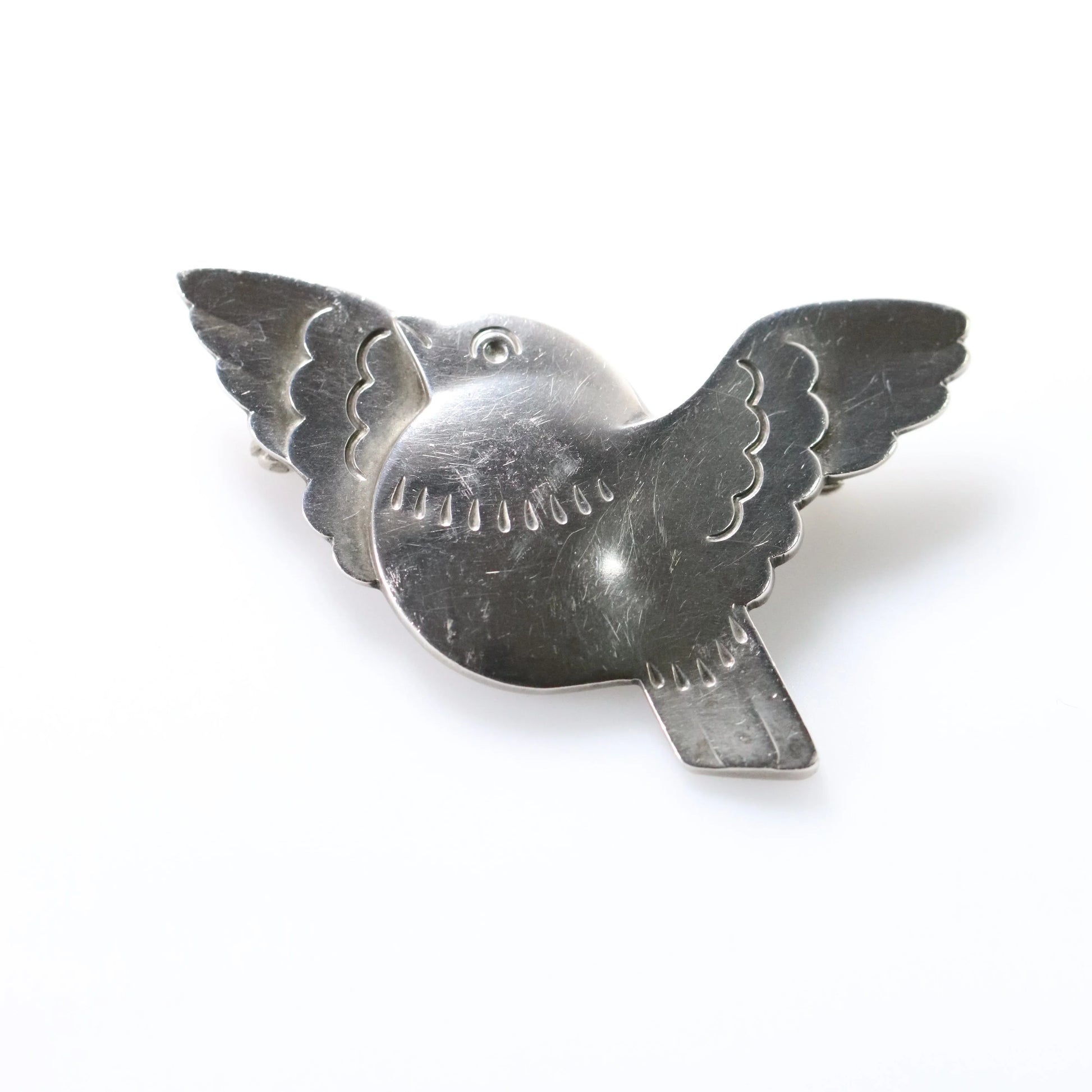 SOLD OUT: Vintage Georg Jensen Jewelry | Flying Chubby Bird Brooch 320 - Carmel Fine Silver Jewelry