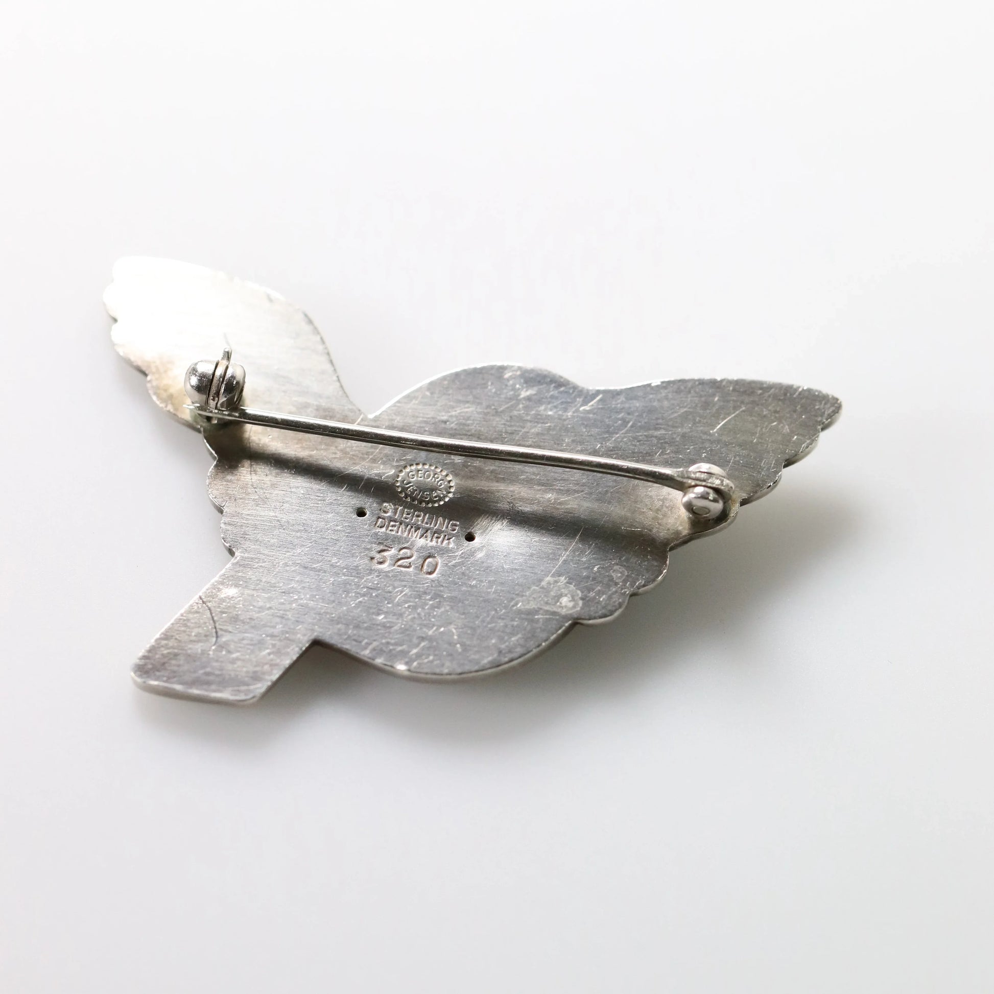 SOLD OUT: Vintage Georg Jensen Jewelry | Flying Chubby Bird Brooch 320 - Carmel Fine Silver Jewelry