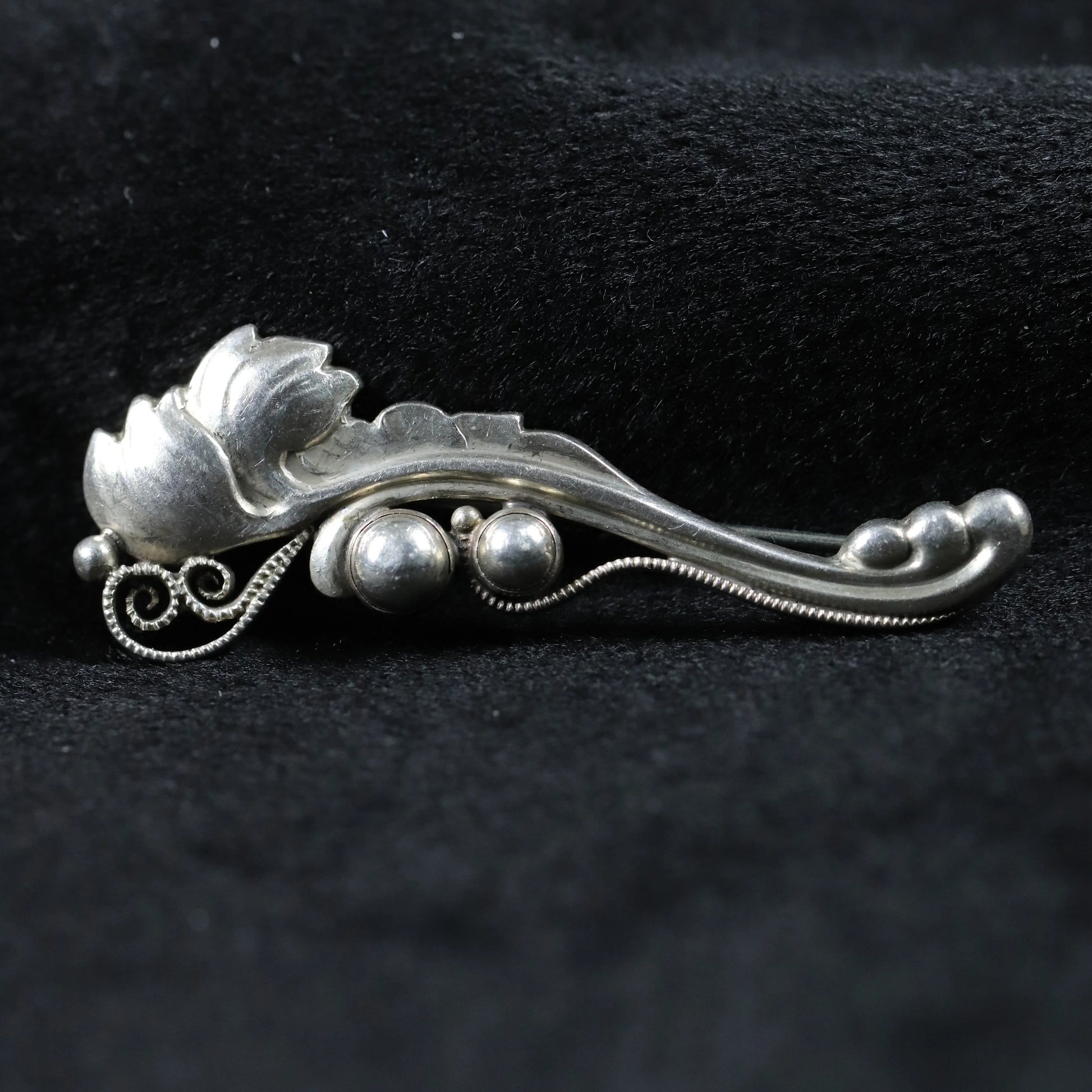 SOLD OUT: Vintage Georg Jensen Jewelry | Foliat Art Nouveau Brooch 181 - Carmel Fine Silver Jewelry
