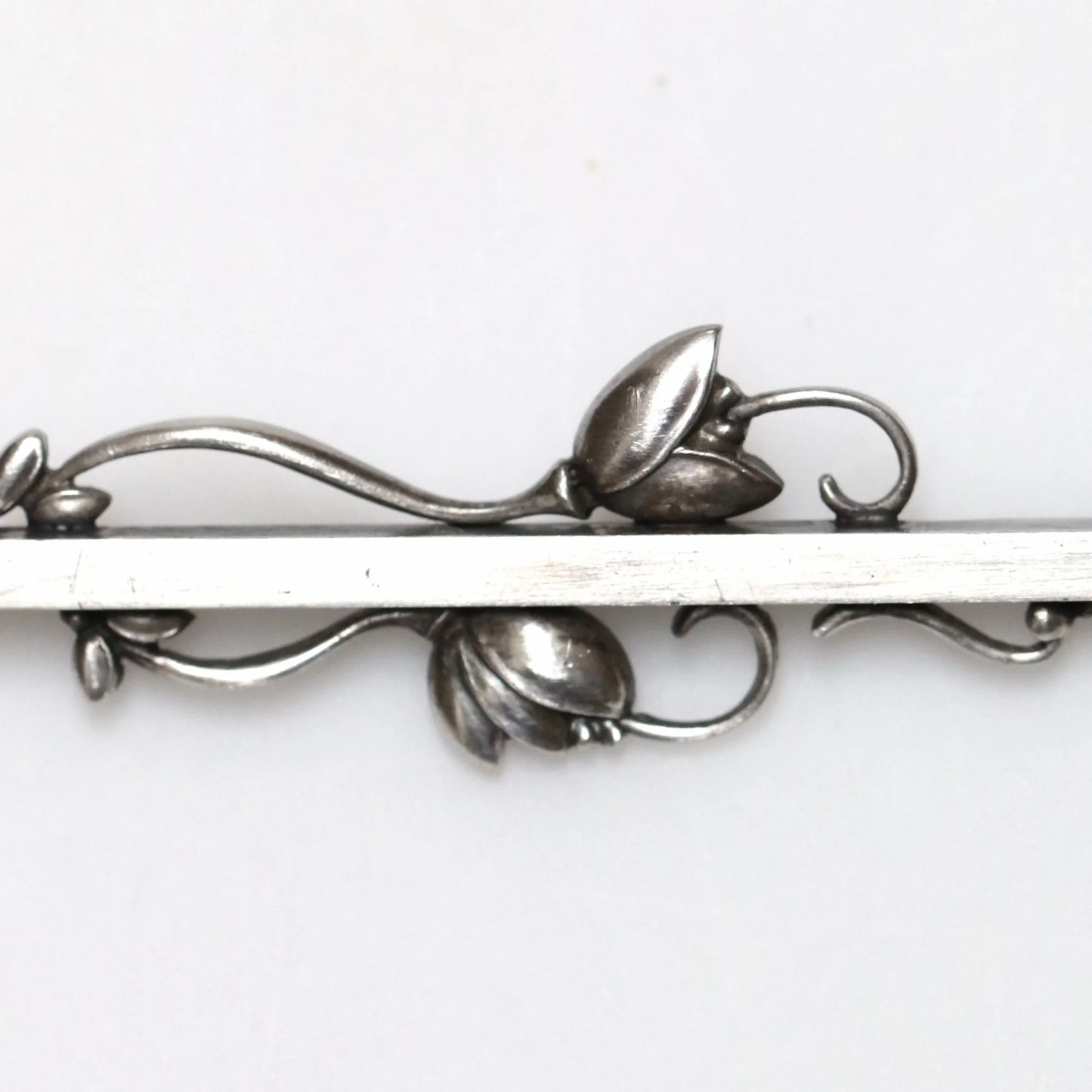 SOLD OUT: Vintage Georg Jensen Jewelry | Georg Jensen Floral Bar Brooch 278 Denmark - Carmel Fine Silver Jewelry