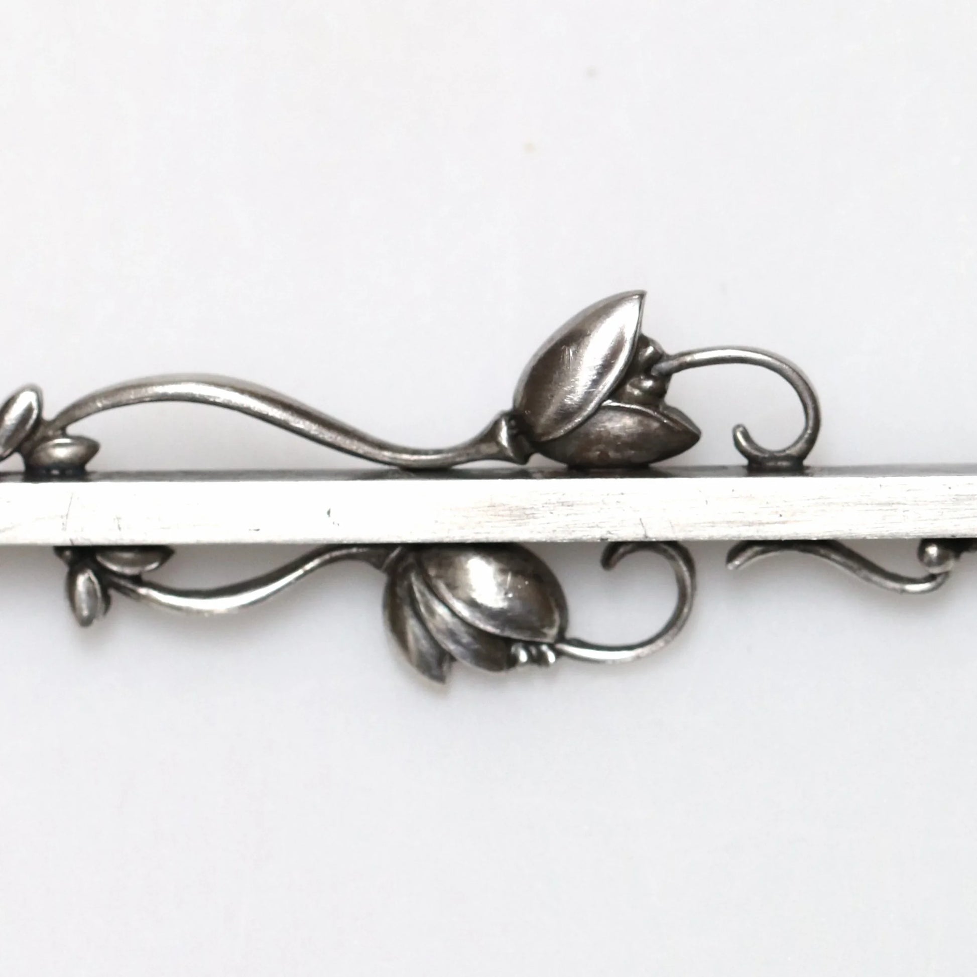 SOLD OUT: Vintage Georg Jensen Jewelry | Georg Jensen Floral Bar Brooch 278 Denmark - Carmel Fine Silver Jewelry