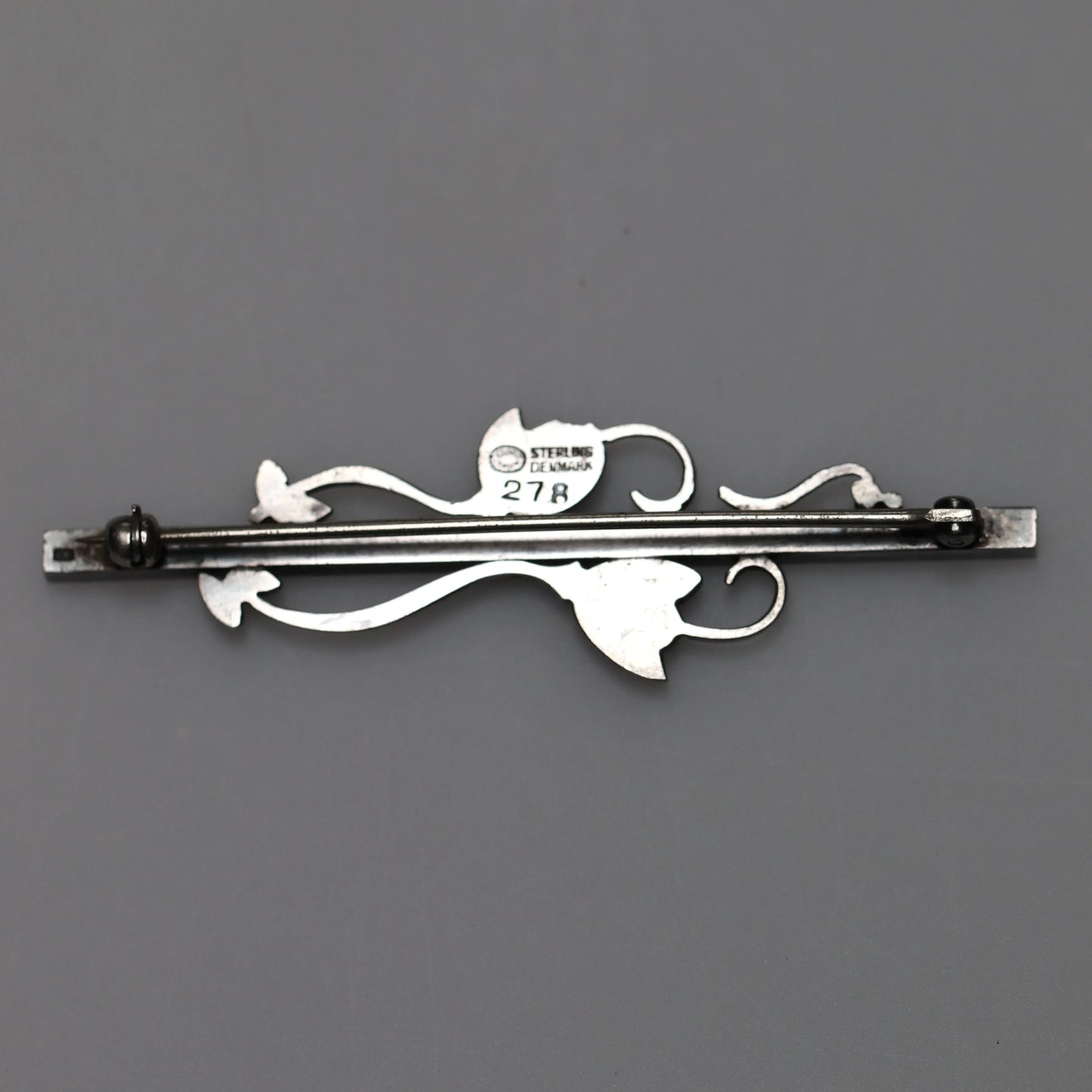 SOLD OUT: Vintage Georg Jensen Jewelry | Georg Jensen Floral Bar Brooch 278 Denmark - Carmel Fine Silver Jewelry