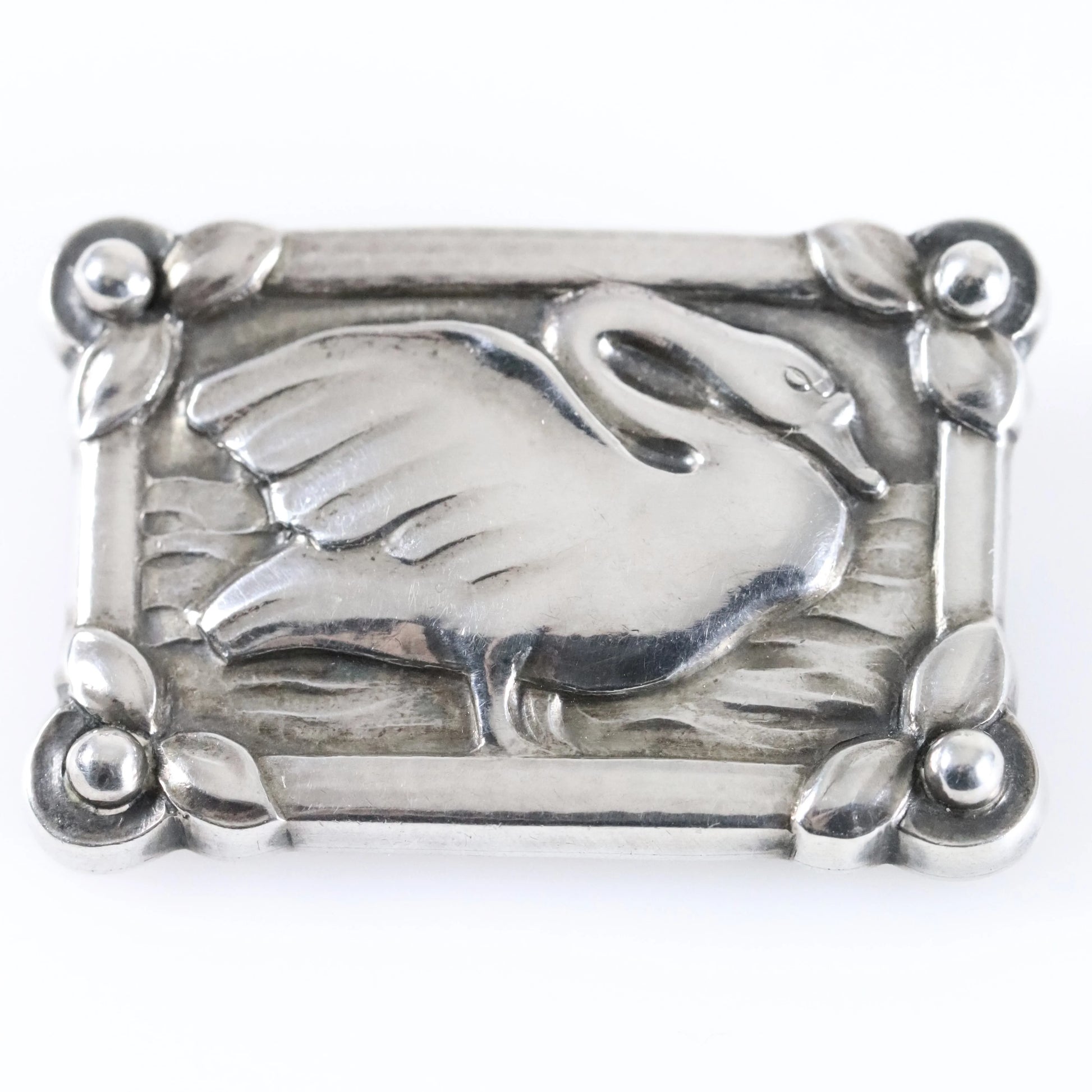 SOLD OUT: Vintage Georg Jensen Jewelry | Georg Jensen Swan Brooch 213A Denmark - Carmel Fine Silver Jewelry