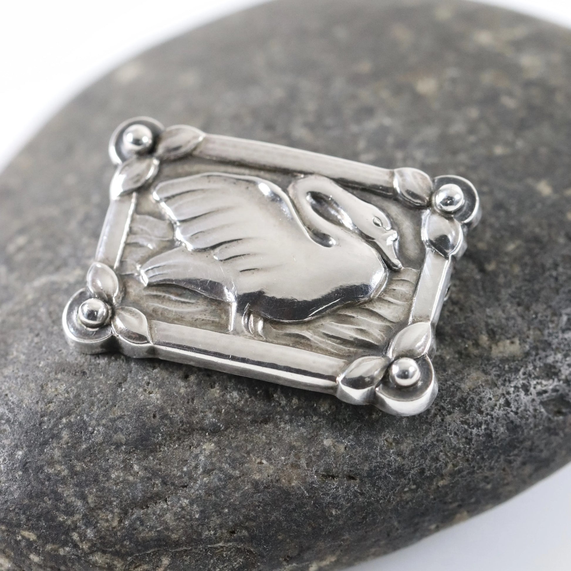 SOLD OUT: Vintage Georg Jensen Jewelry | Georg Jensen Swan Brooch 213A Denmark - Carmel Fine Silver Jewelry