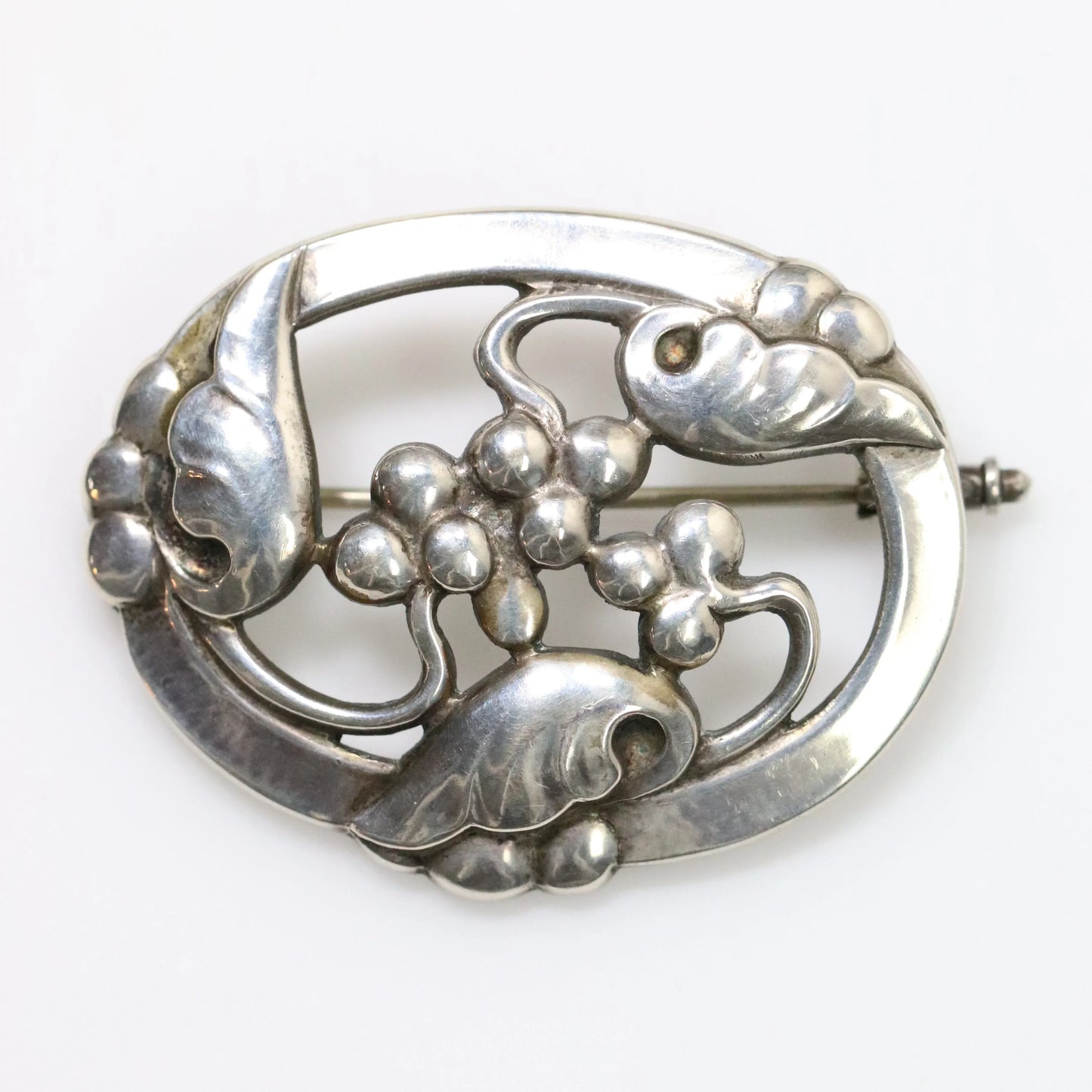 SOLD OUT: Vintage Georg Jensen Jewelry | Grape Art Nouveau Silver Brooch 101 - Carmel Fine Silver Jewelry
