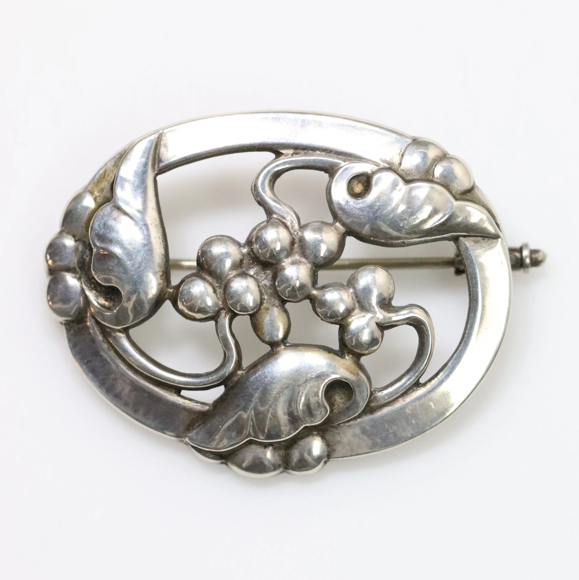 SOLD OUT: Vintage Georg Jensen Jewelry | Grape Art Nouveau Silver Brooch 101 - Carmel Fine Silver Jewelry