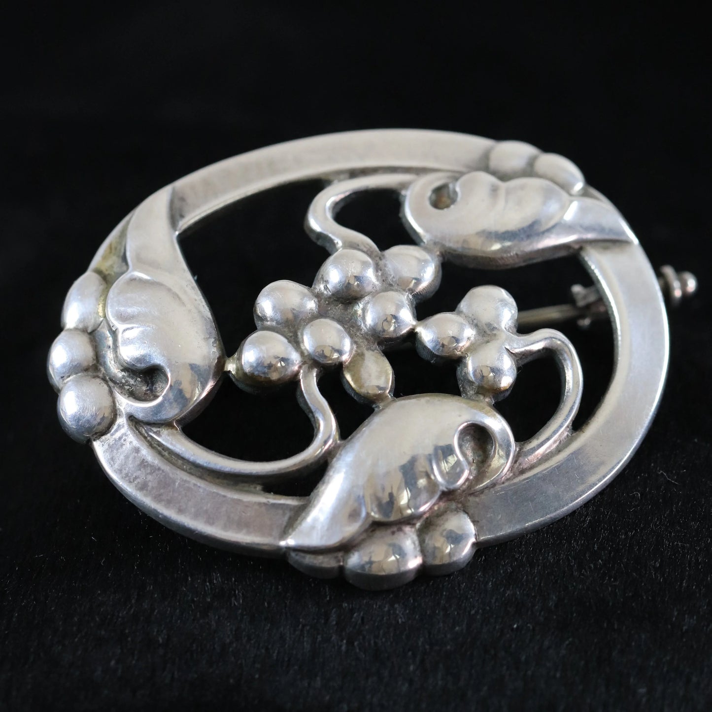 SOLD OUT: Vintage Georg Jensen Jewelry | Grape Art Nouveau Silver Brooch 101 - Carmel Fine Silver Jewelry