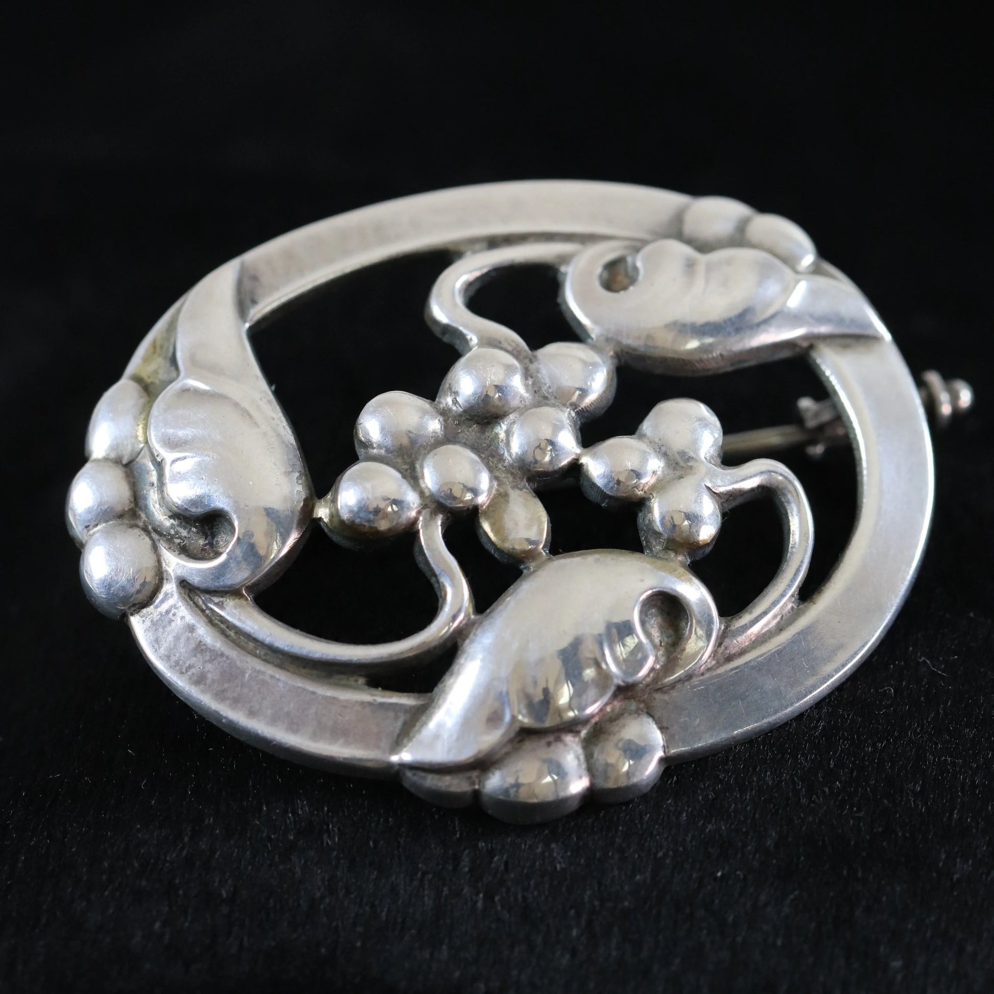 SOLD OUT: Vintage Georg Jensen Jewelry | Grape Art Nouveau Silver Brooch 101 - Carmel Fine Silver Jewelry
