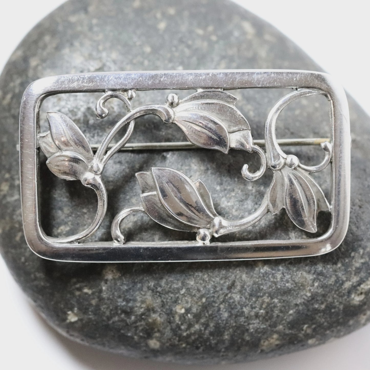 SOLD OUT: Vintage Georg Jensen Jewelry | Harald Nielsen Floral Brooch 295 Denmark - Carmel Fine Silver Jewelry
