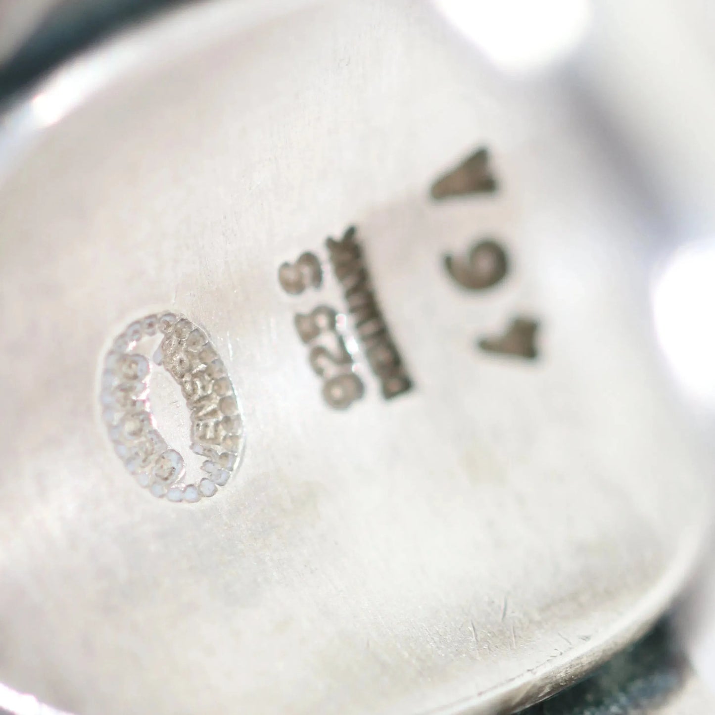 SOLD OUT: Vintage Georg Jensen Jewelry | Harald Nielsen Hematite Ring 46A Denmark (US 5 3/4) - Carmel Fine Silver Jewelry