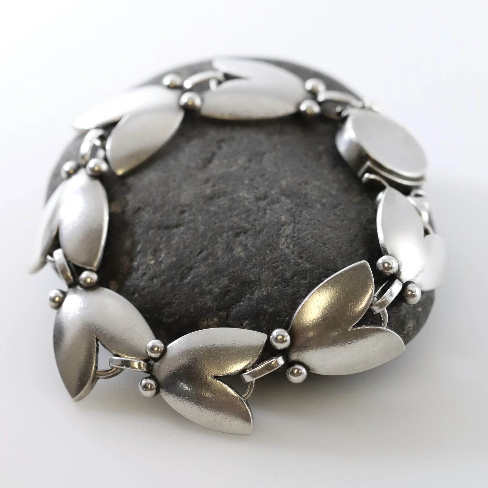 SOLD OUT: Vintage Georg Jensen Jewelry | Harald Nielsen Tulip Bracelet 93 - Carmel Fine Silver Jewelry