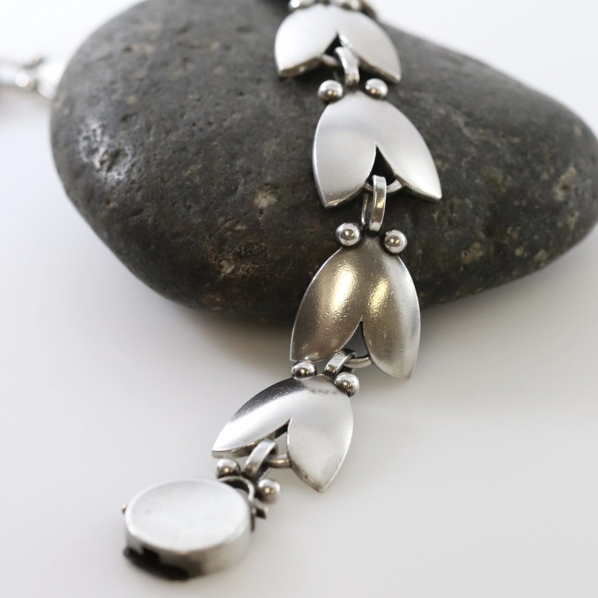 SOLD OUT: Vintage Georg Jensen Jewelry | Harald Nielsen Tulip Bracelet 93 - Carmel Fine Silver Jewelry