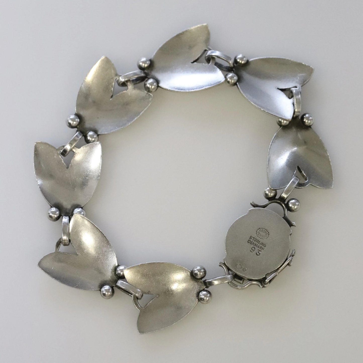 SOLD OUT: Vintage Georg Jensen Jewelry | Harald Nielsen Tulip Bracelet 93 - Carmel Fine Silver Jewelry