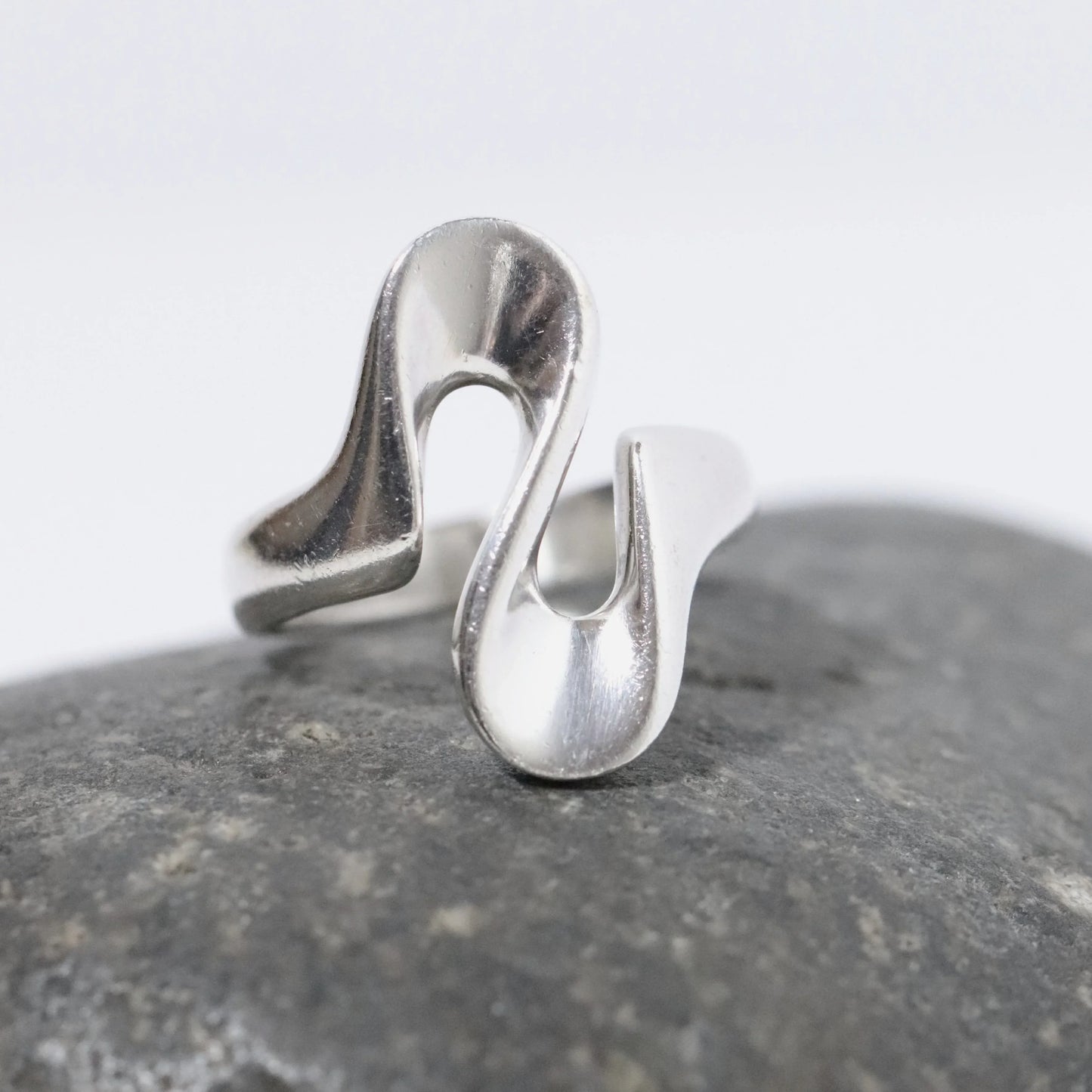SOLD OUT: Vintage Georg Jensen Jewelry | Henning Koppel Whiplash Ring 221 Denmark - Carmel Fine Silver Jewelry
