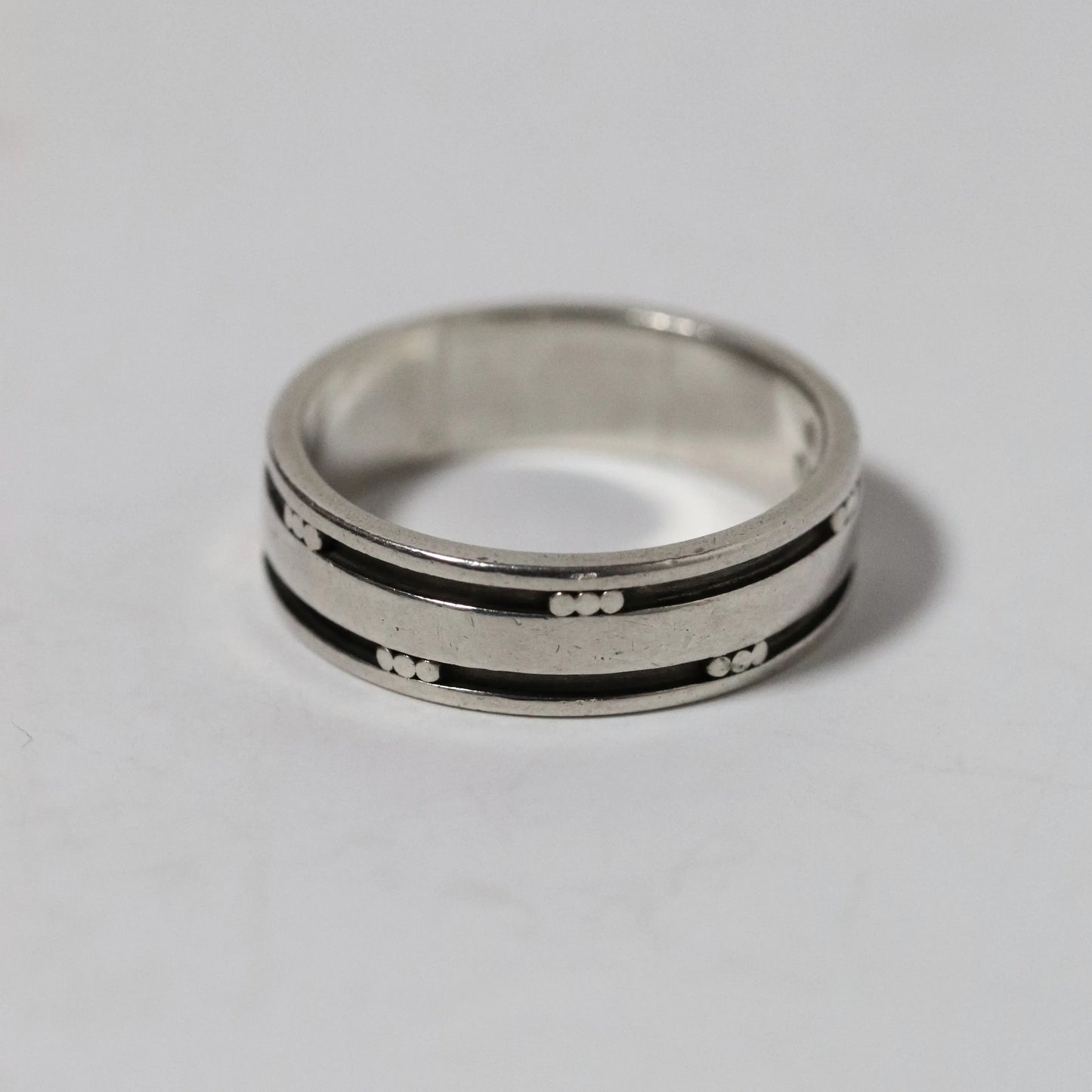 SOLD OUT: Vintage Georg Jensen Jewelry | Henry Pilstrup Modernist Groove Band Ring 60D Denmark - Carmel Fine Silver Jewelry