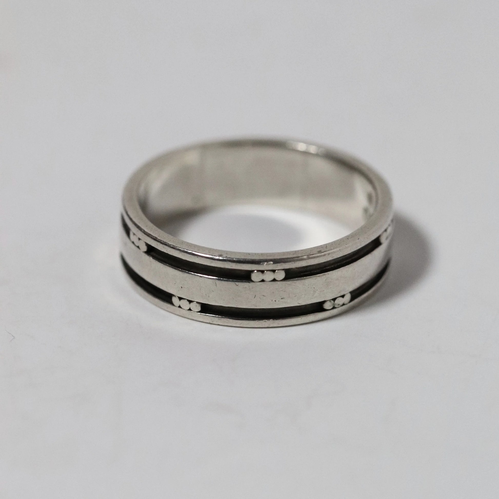 SOLD OUT: Vintage Georg Jensen Jewelry | Henry Pilstrup Modernist Groove Band Ring 60D Denmark - Carmel Fine Silver Jewelry