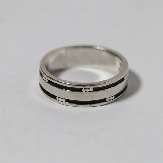 SOLD OUT: Vintage Georg Jensen Jewelry | Henry Pilstrup Modernist Groove Band Ring 60D Denmark - Carmel Fine Silver Jewelry