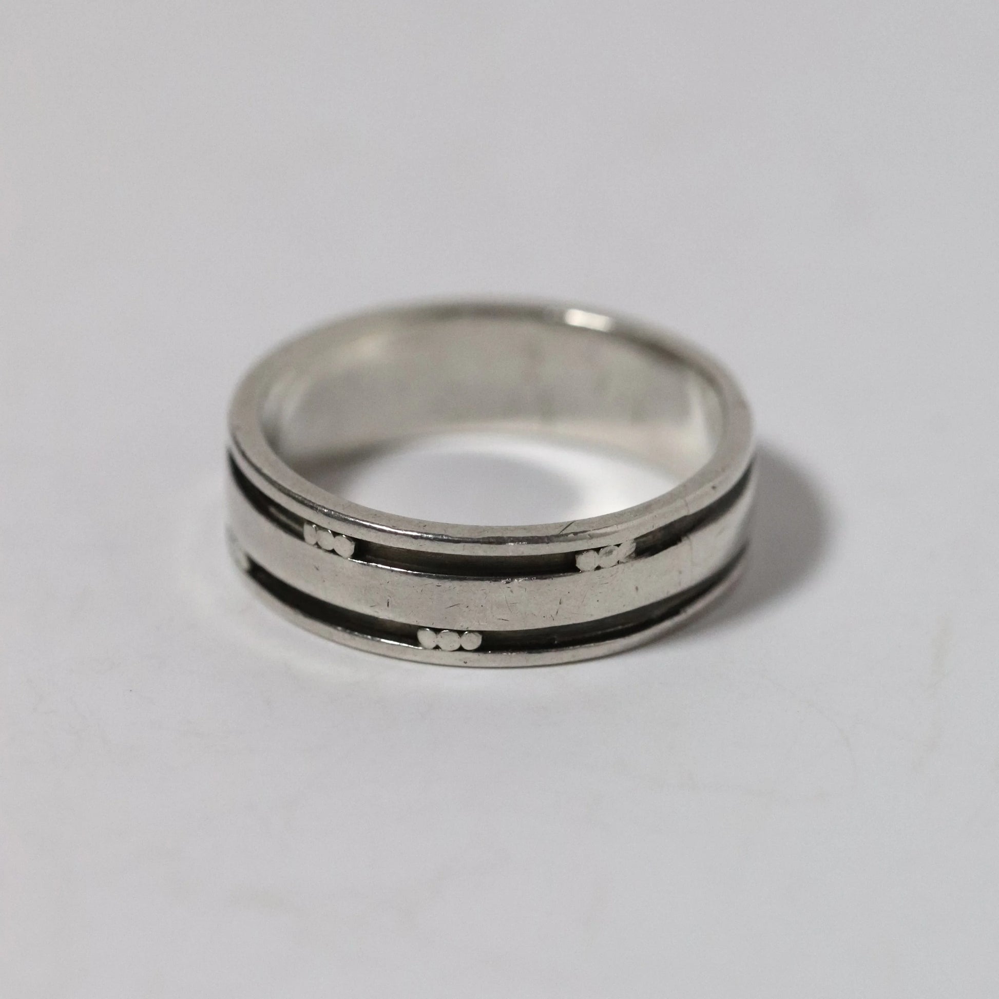 SOLD OUT: Vintage Georg Jensen Jewelry | Henry Pilstrup Modernist Groove Band Ring 60D Denmark - Carmel Fine Silver Jewelry