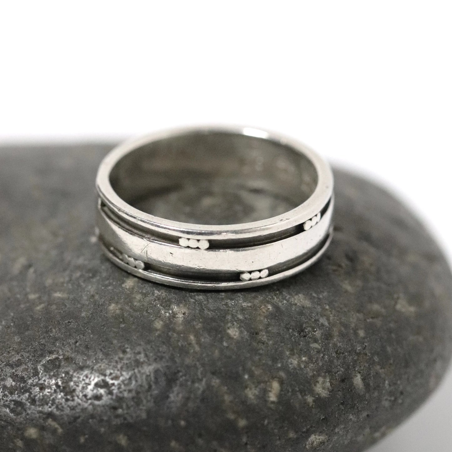 SOLD OUT: Vintage Georg Jensen Jewelry | Henry Pilstrup Modernist Groove Band Ring 60D Denmark - Carmel Fine Silver Jewelry