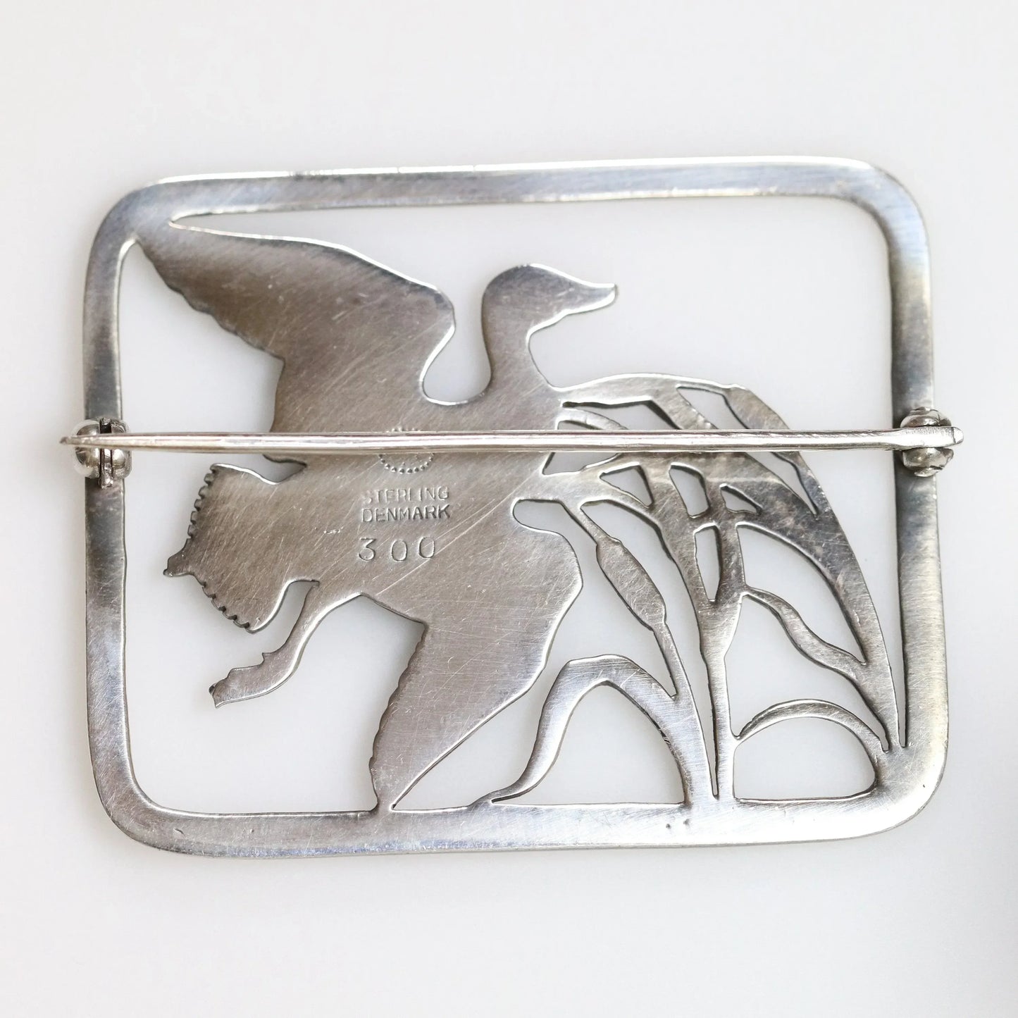 SOLD OUT: Vintage Georg Jensen Jewelry | Hugo Liisberg Flying Duck Brooch 300 Denmark - Carmel Fine Silver Jewelry