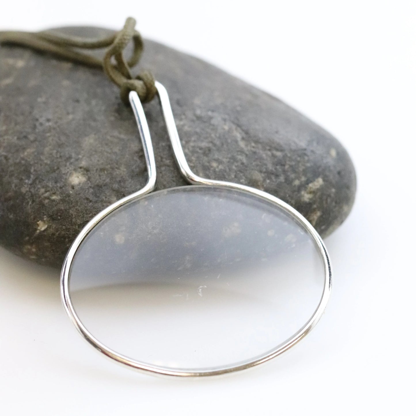 SOLD OUT: Vintage Georg Jensen Jewelry | Mid Century Magnifying Glass Pendant Necklace 400 - Carmel Fine Silver Jewelry