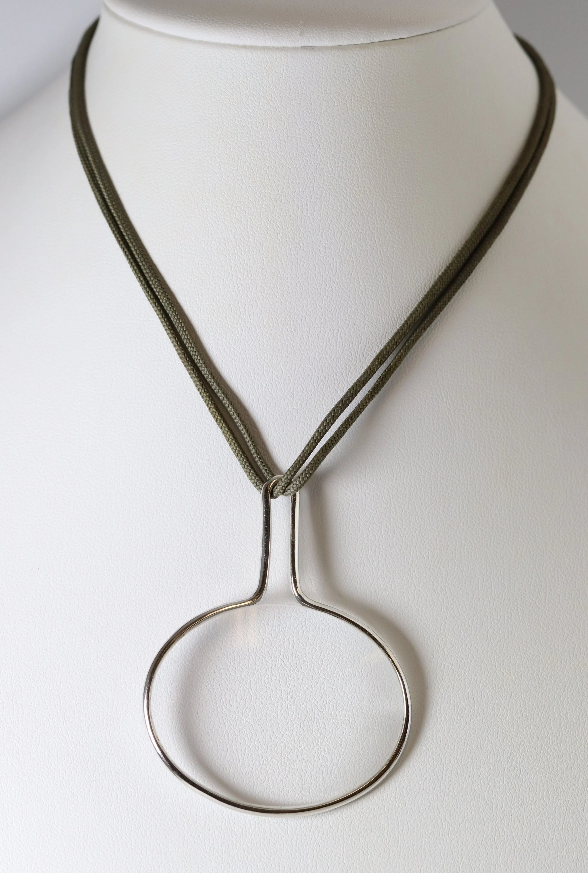 SOLD OUT: Vintage Georg Jensen Jewelry | Mid Century Magnifying Glass Pendant Necklace 400 - Carmel Fine Silver Jewelry