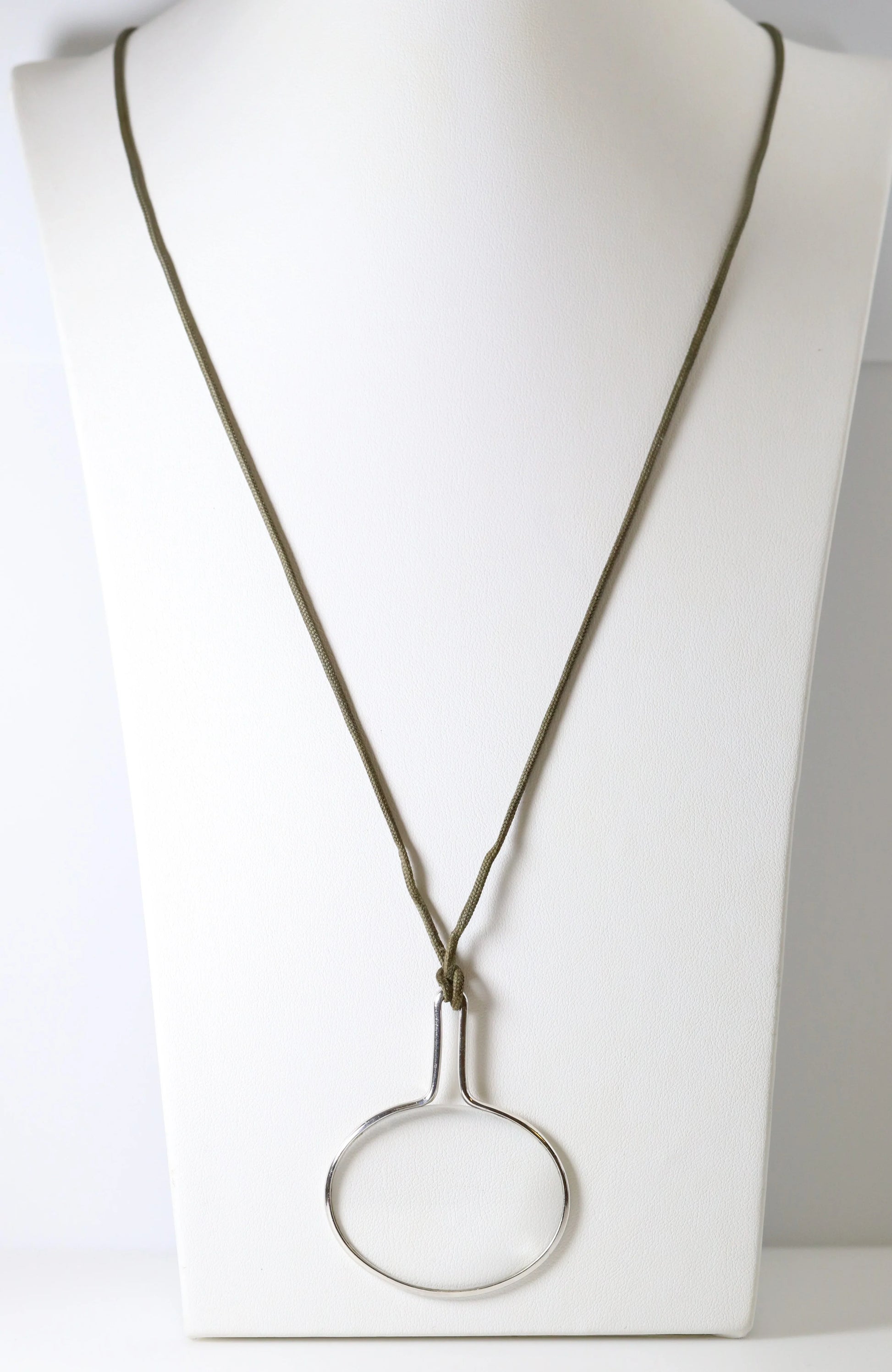 SOLD OUT: Vintage Georg Jensen Jewelry | Mid Century Magnifying Glass Pendant Necklace 400 - Carmel Fine Silver Jewelry