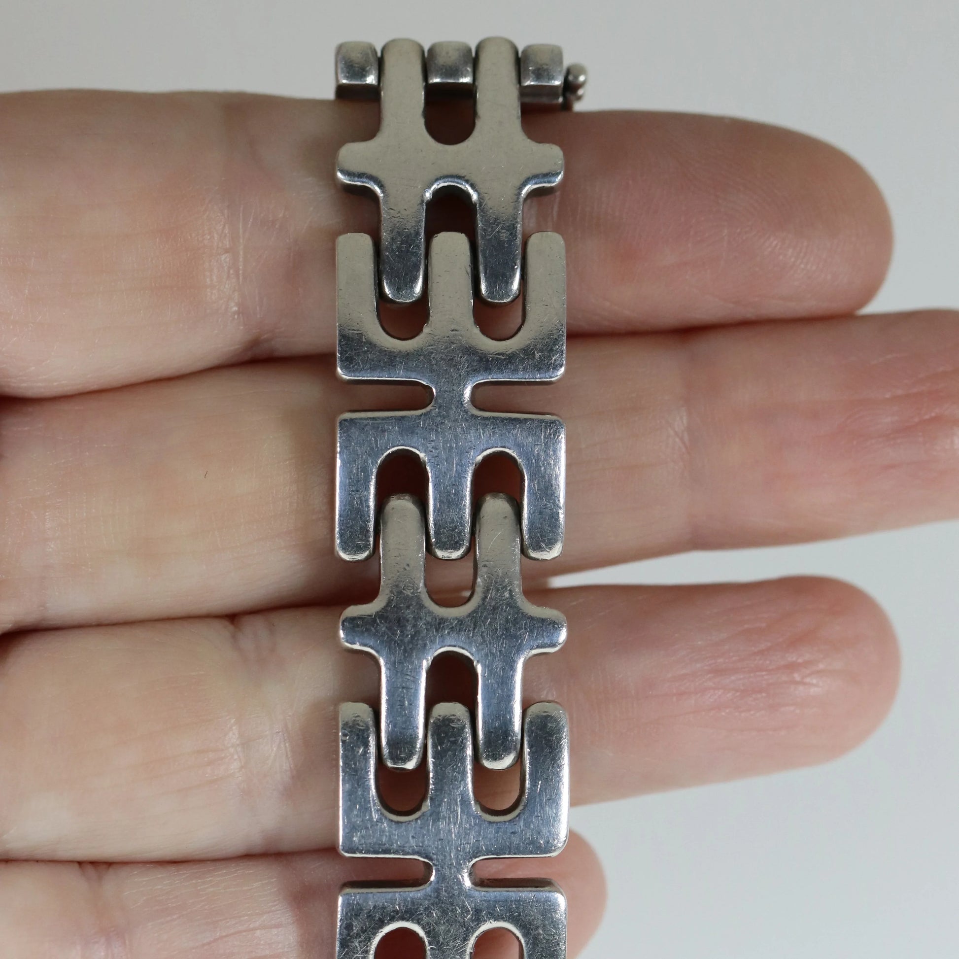 SOLD OUT: Vintage Georg Jensen Jewelry | Modernist Geometric Bracelet 103 - Carmel Fine Silver Jewelry