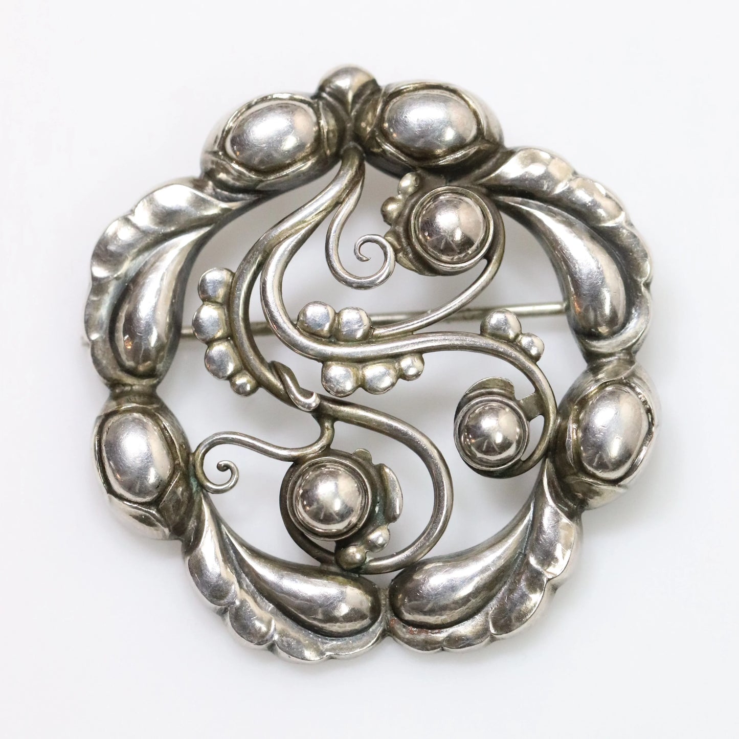 SOLD OUT: Vintage Georg Jensen Jewelry | Moonlight Blossom Art Nouveau Brooch - Carmel Fine Silver Jewelry