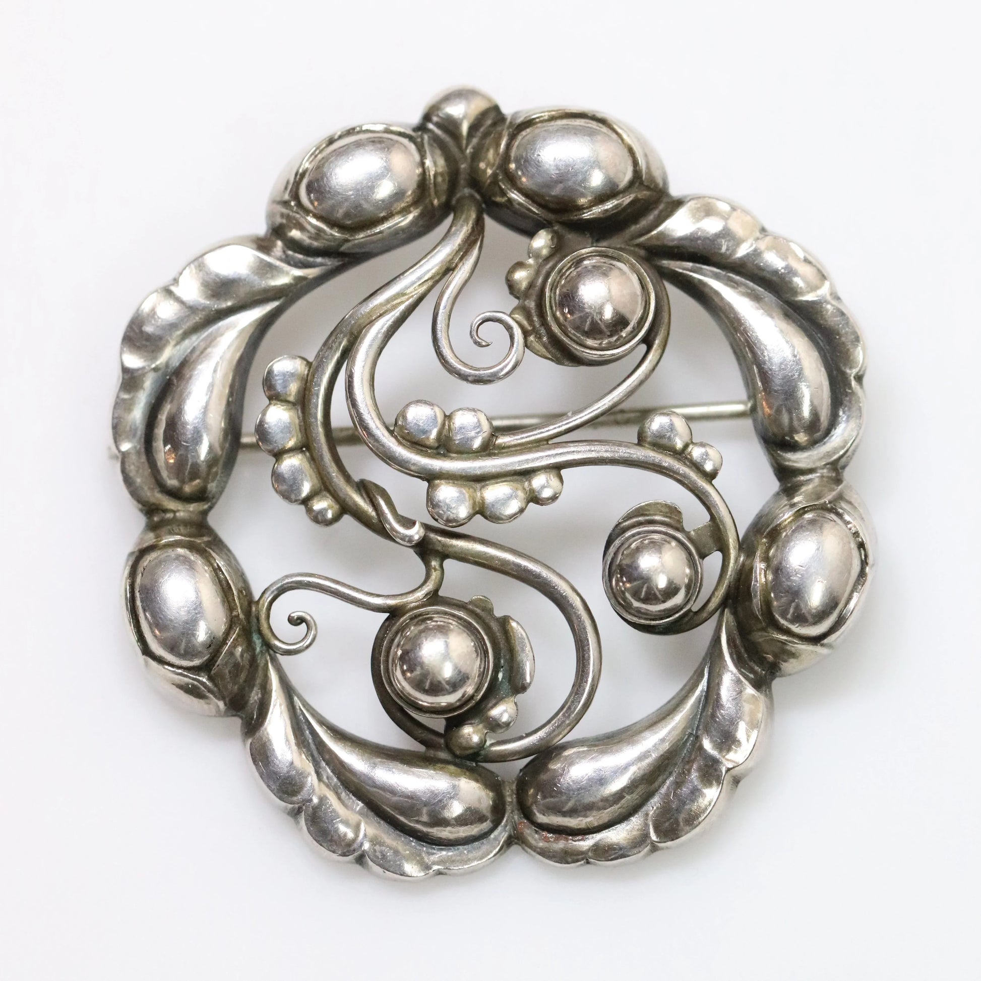 SOLD OUT: Vintage Georg Jensen Jewelry | Moonlight Blossom Art Nouveau Brooch - Carmel Fine Silver Jewelry