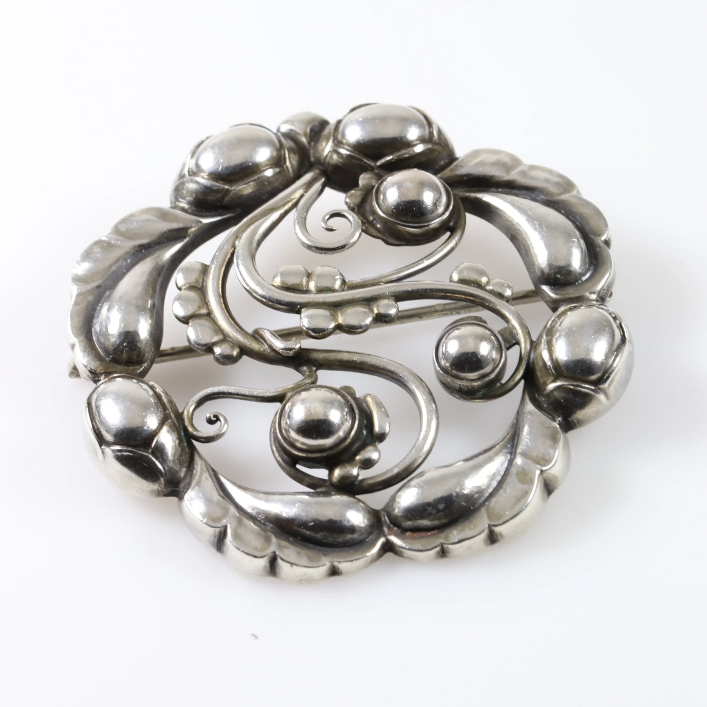 SOLD OUT: Vintage Georg Jensen Jewelry | Moonlight Blossom Art Nouveau Brooch - Carmel Fine Silver Jewelry