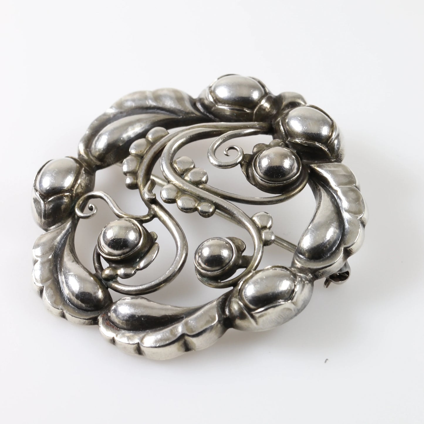 SOLD OUT: Vintage Georg Jensen Jewelry | Moonlight Blossom Art Nouveau Brooch - Carmel Fine Silver Jewelry
