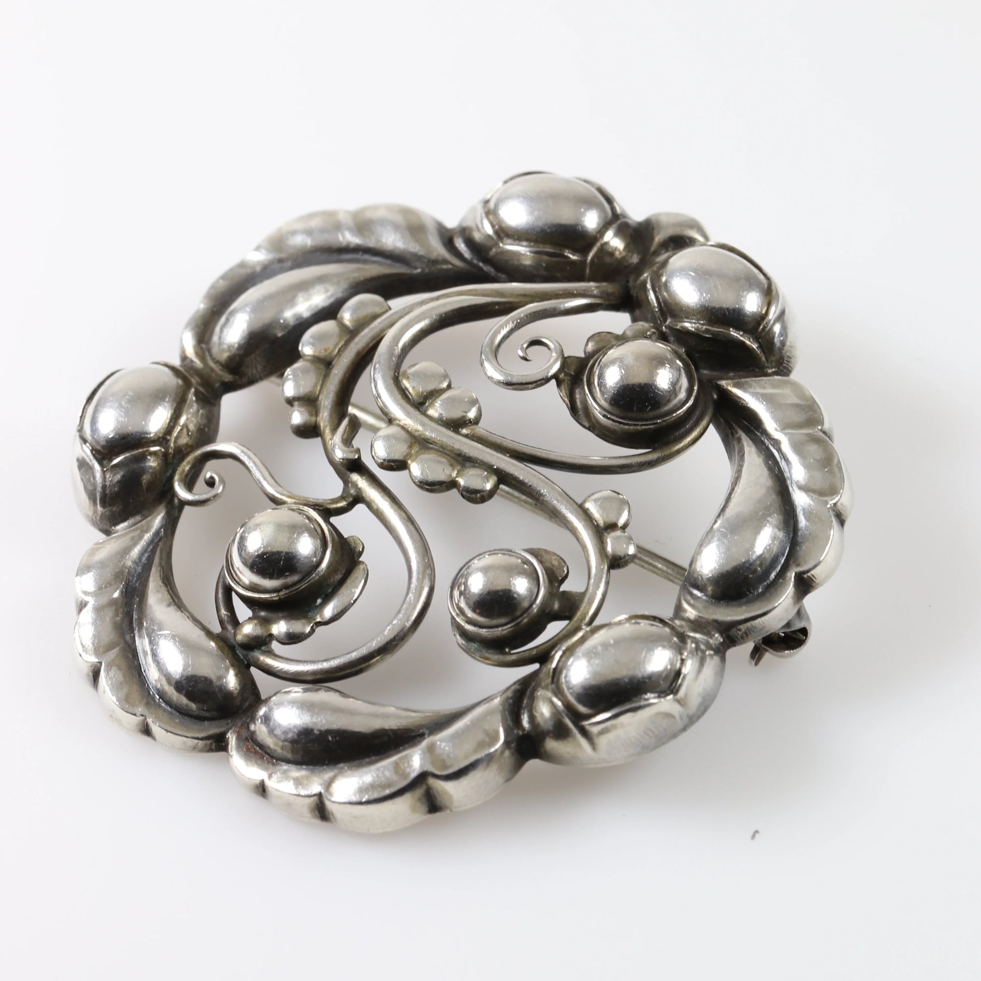 SOLD OUT: Vintage Georg Jensen Jewelry | Moonlight Blossom Art Nouveau Brooch - Carmel Fine Silver Jewelry