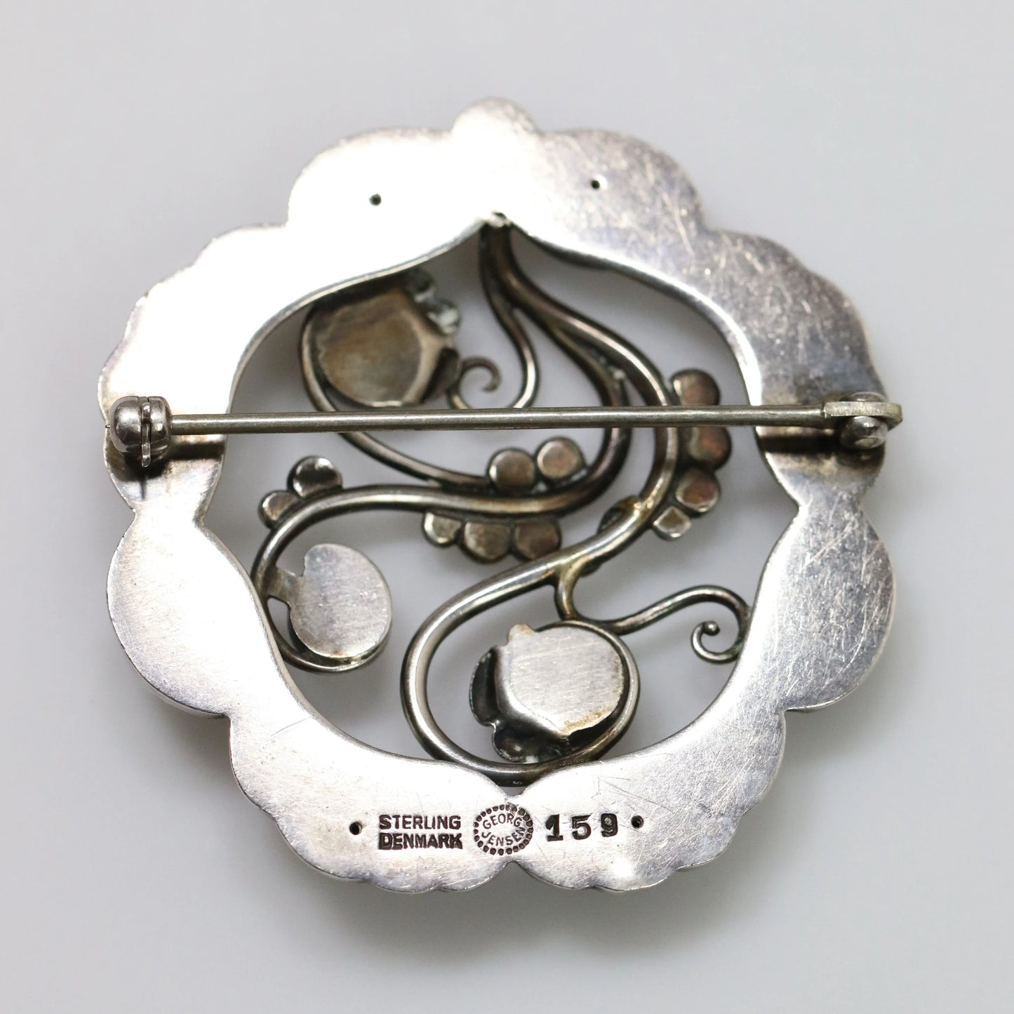 SOLD OUT: Vintage Georg Jensen Jewelry | Moonlight Blossom Art Nouveau Brooch - Carmel Fine Silver Jewelry