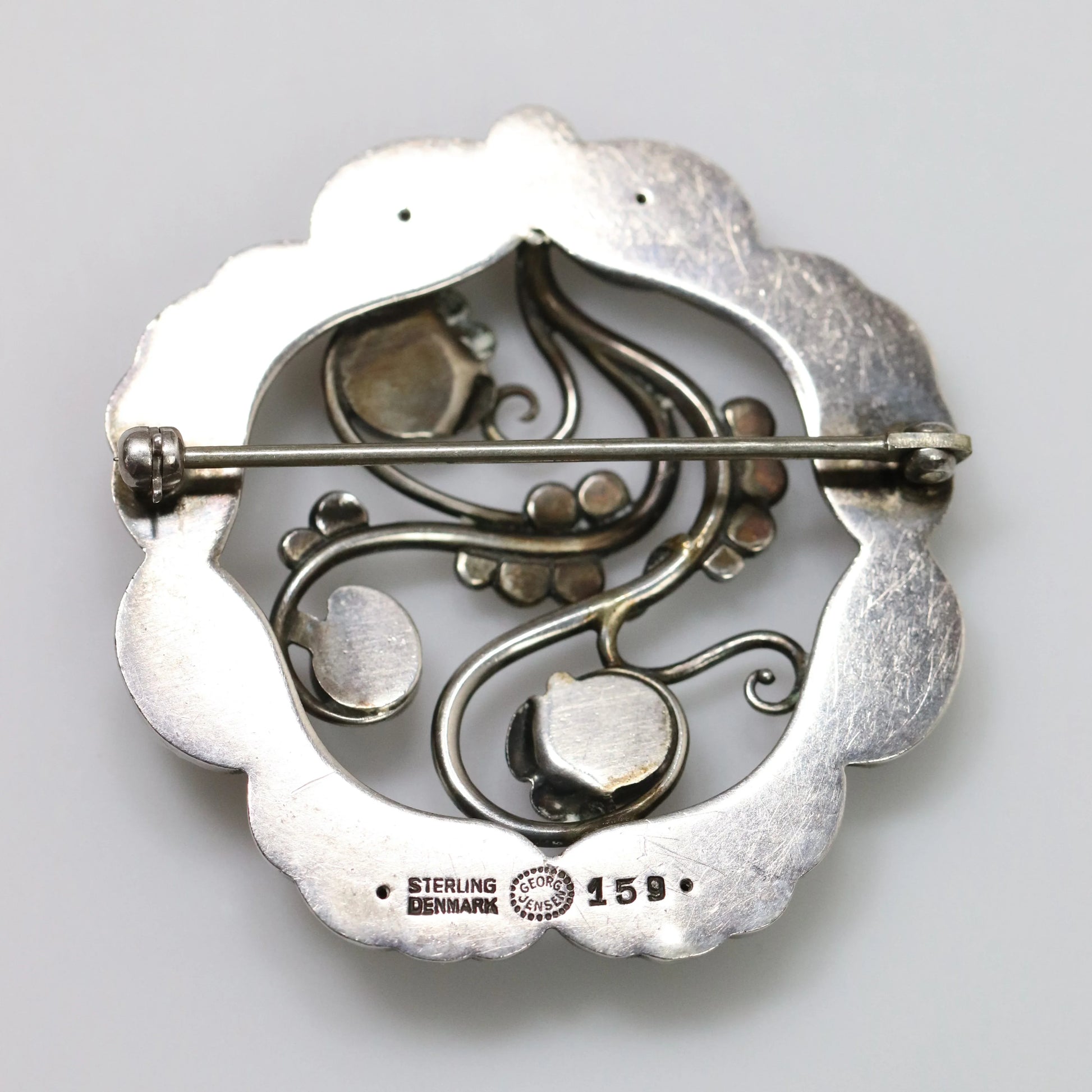 SOLD OUT: Vintage Georg Jensen Jewelry | Moonlight Blossom Art Nouveau Brooch - Carmel Fine Silver Jewelry