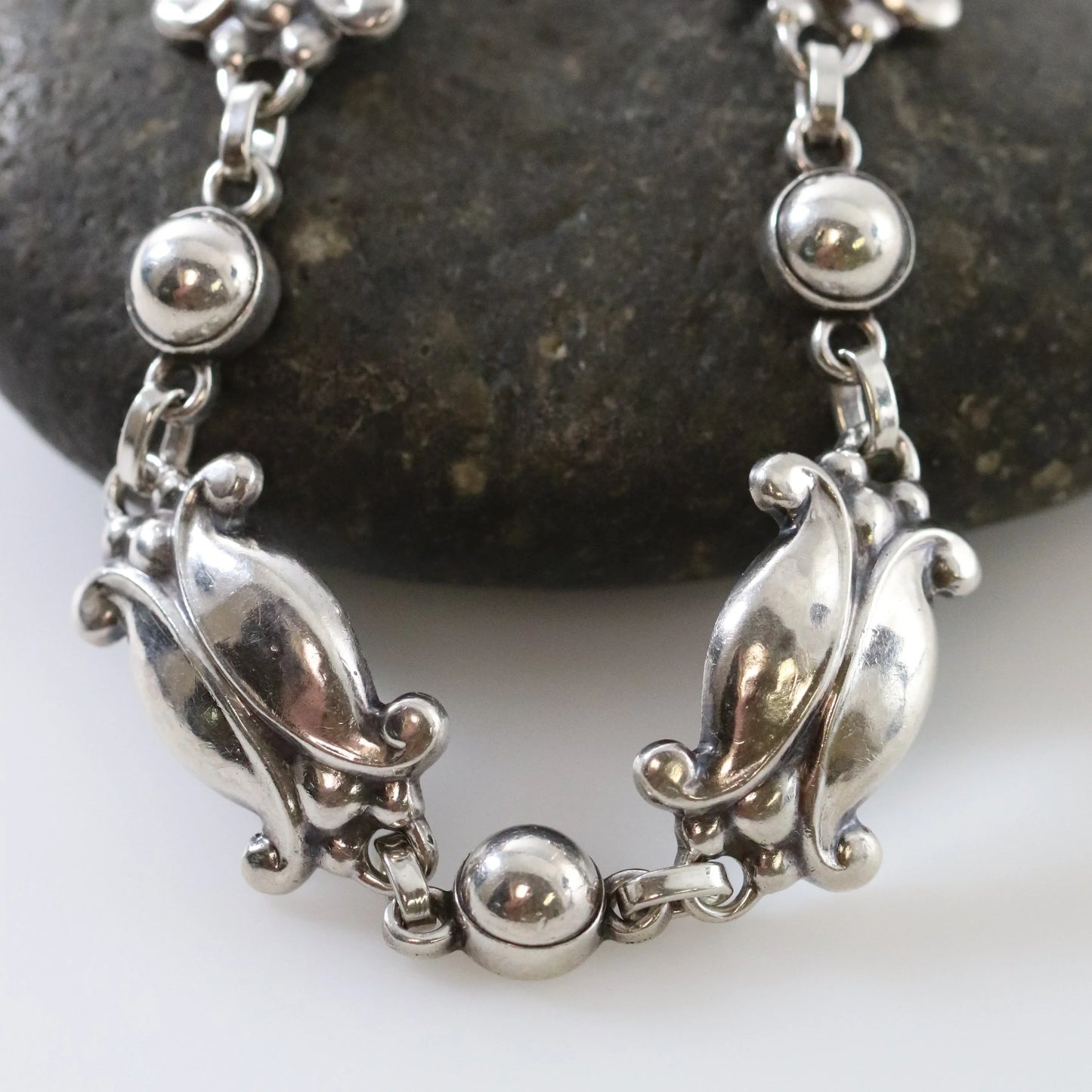 SOLD OUT: Vintage Georg Jensen Jewelry | Moonlight Blossom Bracelet 11 Denmark - Carmel Fine Silver Jewelry