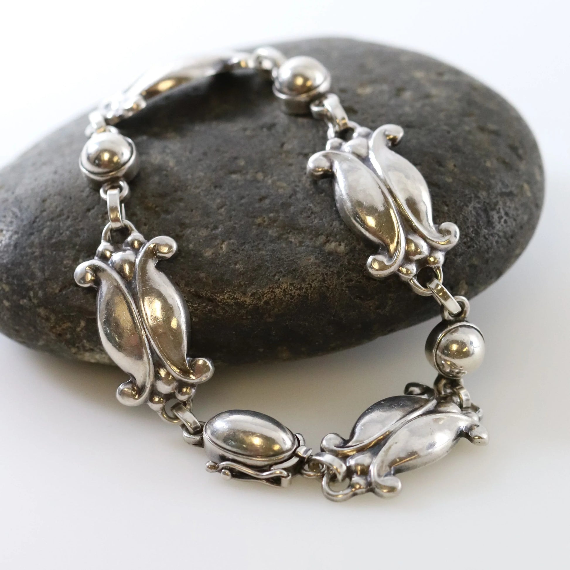SOLD OUT: Vintage Georg Jensen Jewelry | Moonlight Blossom Bracelet 11 Denmark - Carmel Fine Silver Jewelry
